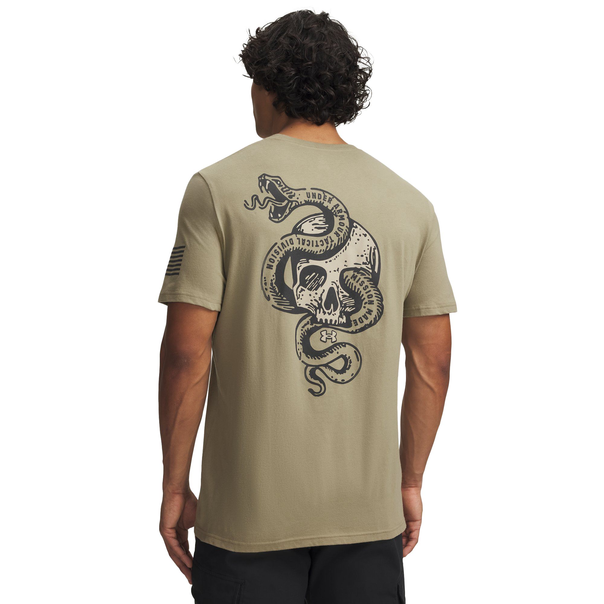 Image of Under Armour Freedom Tactical Logo Short-Sleeve T-Shirt - Federal Tan/Anthracite