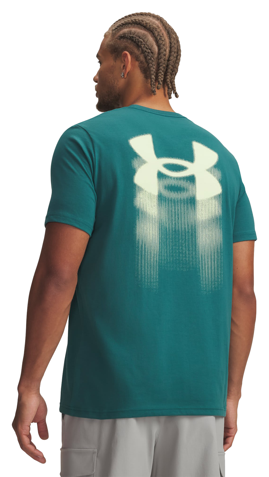 Image of Under Armour Blur Logo Graphic Short-Sleeve T-Shirt - Rack Green/Fade Green