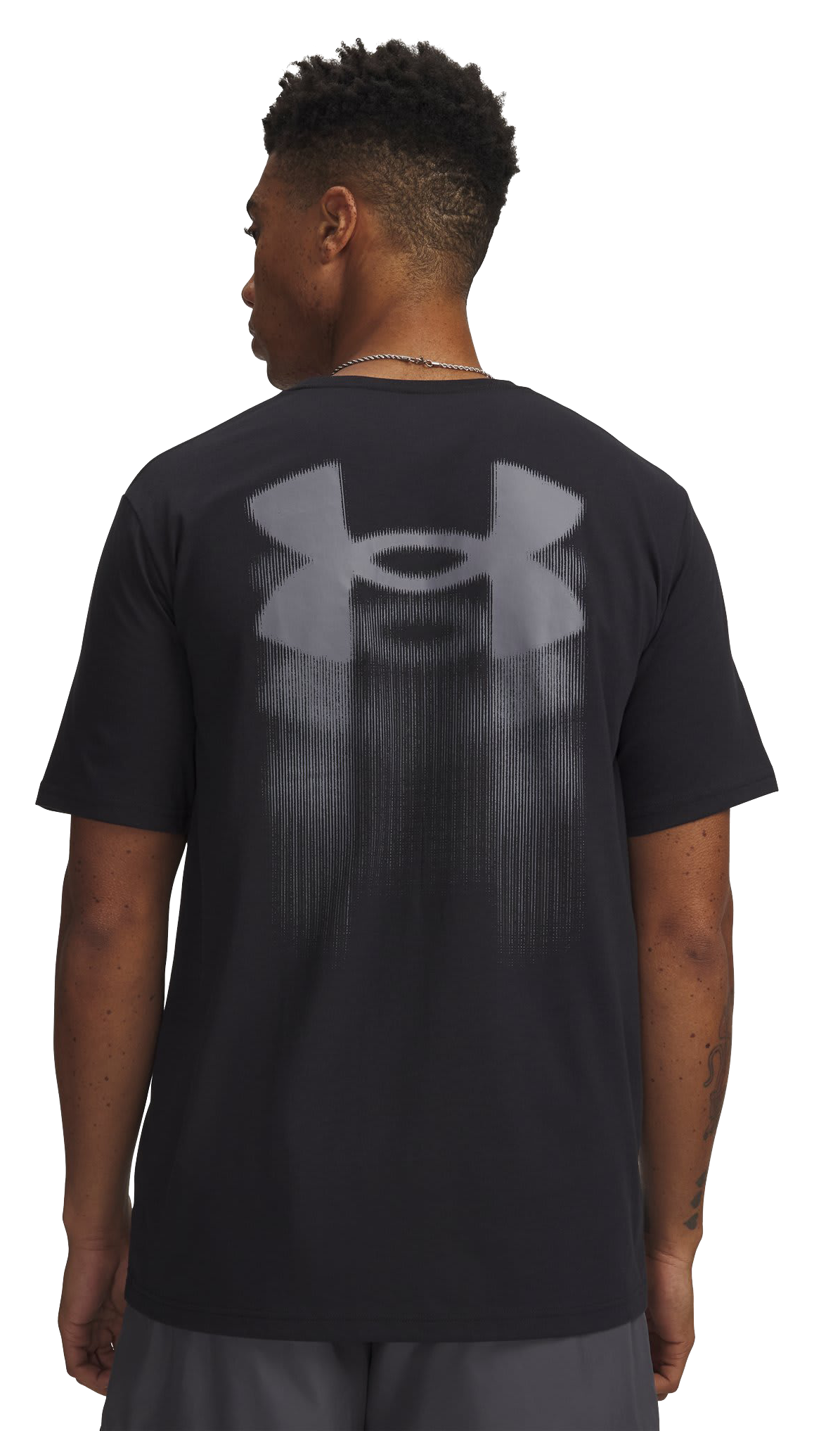 Image of Under Armour Blur Logo Graphic Short-Sleeve T-Shirt - Black/Titan Gray