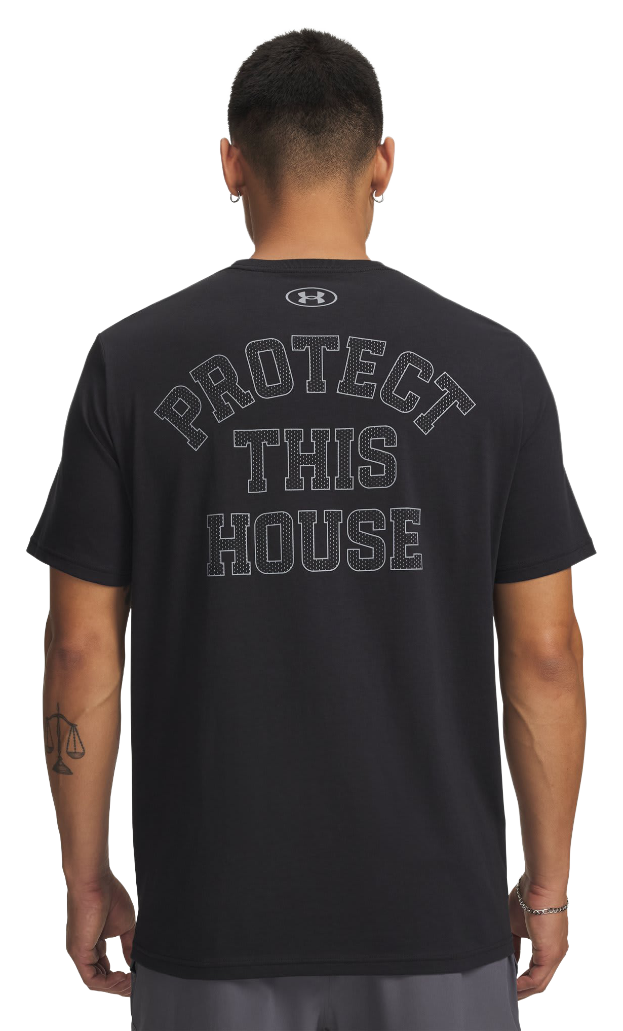 Image of Under Armour Protect This House Graphic Short-Sleeve T-Shirt - Black/Steel