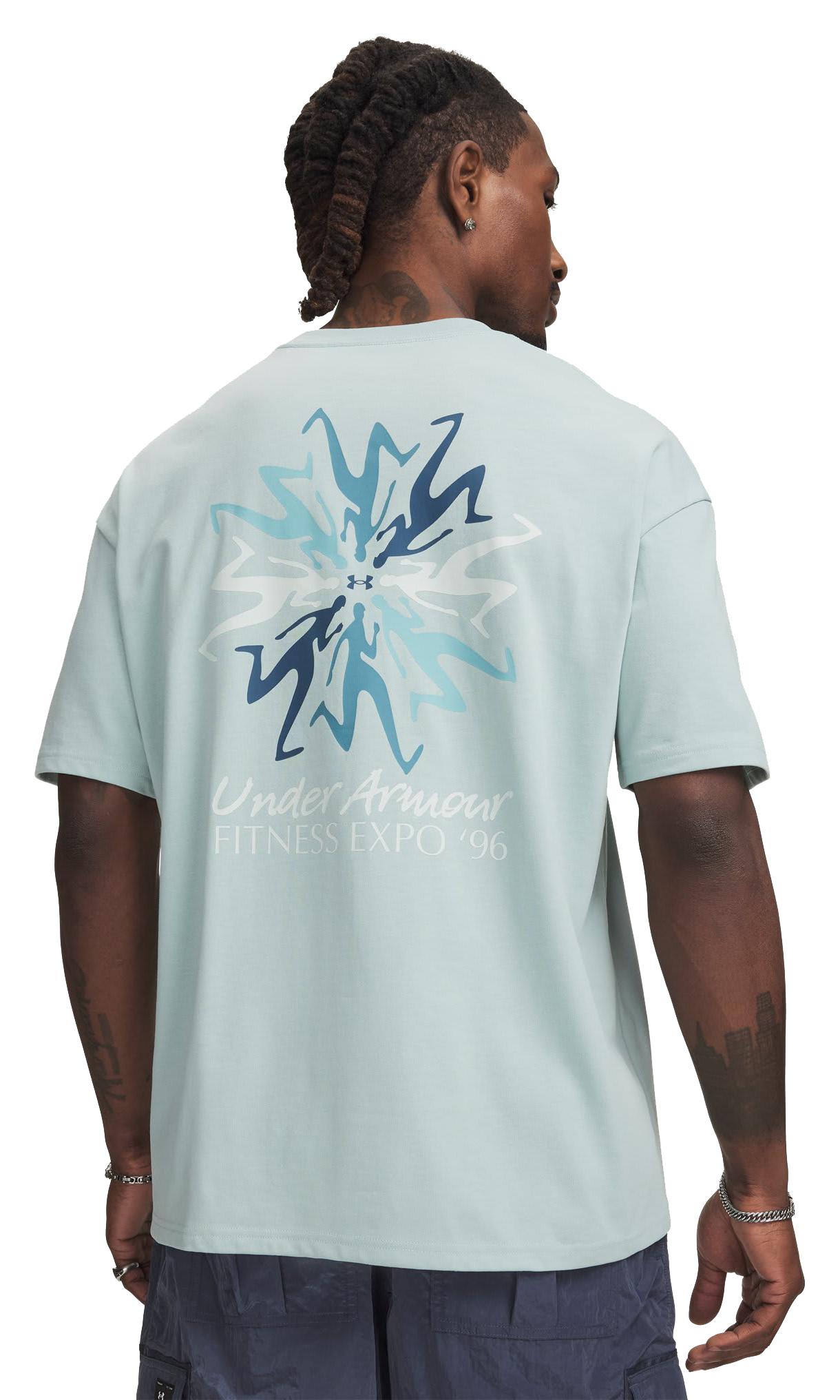 Image of Under Armour Heavyweight Fitness Expo Short-Sleeve T-Shirt - Enamel Blue/Wham Blue