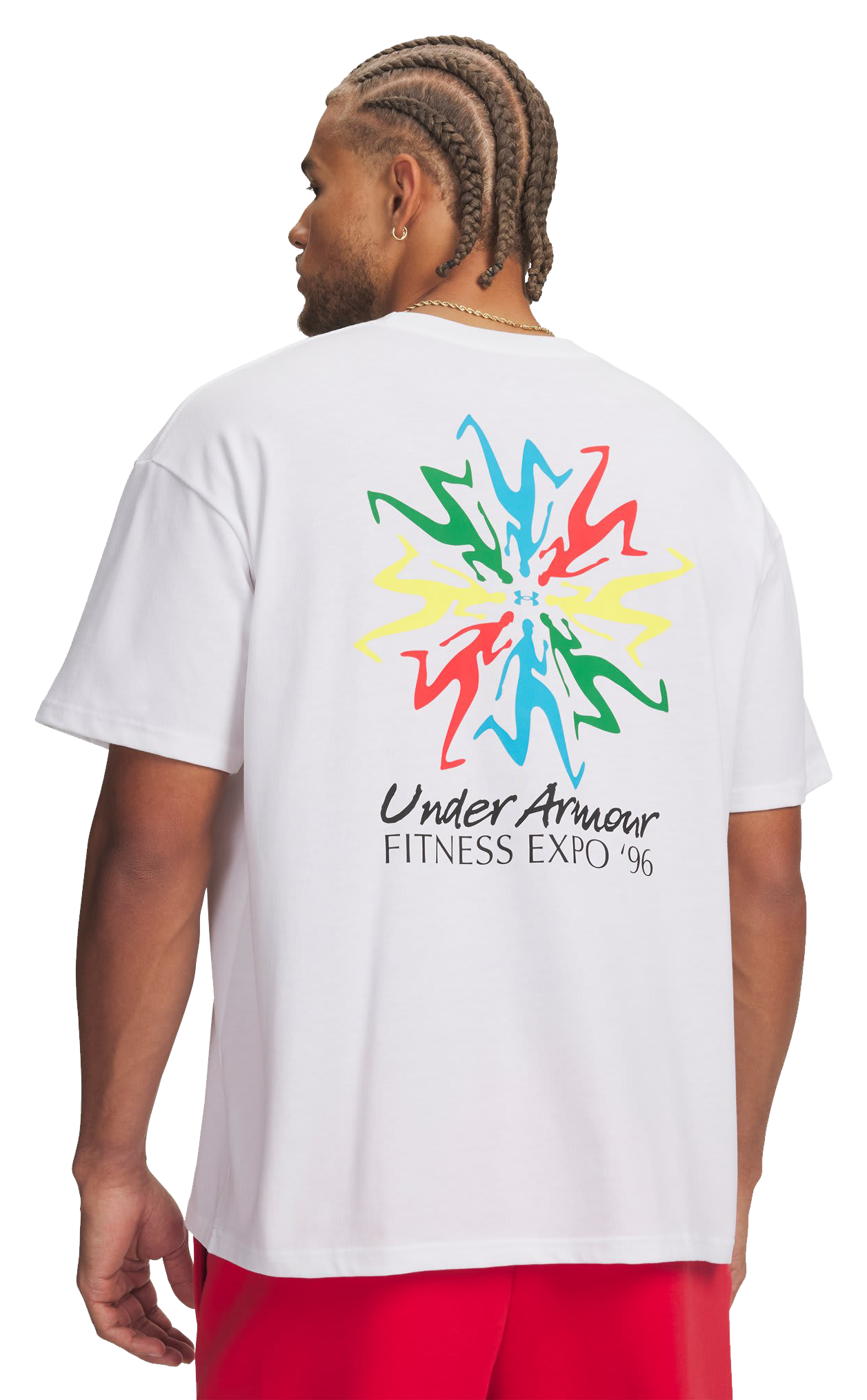 Image of Under Armour Heavyweight Fitness Expo Short-Sleeve T-Shirt - White/Black