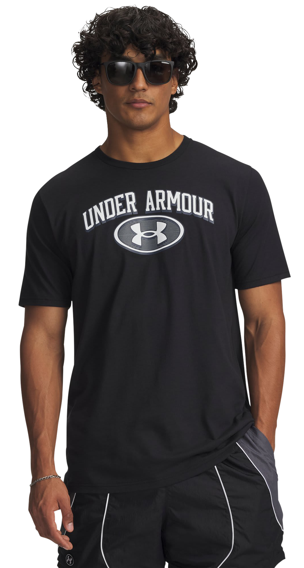 Image of Under Armour Wordmark Locker Tag Short-Sleeve T-Shirt - Black/White