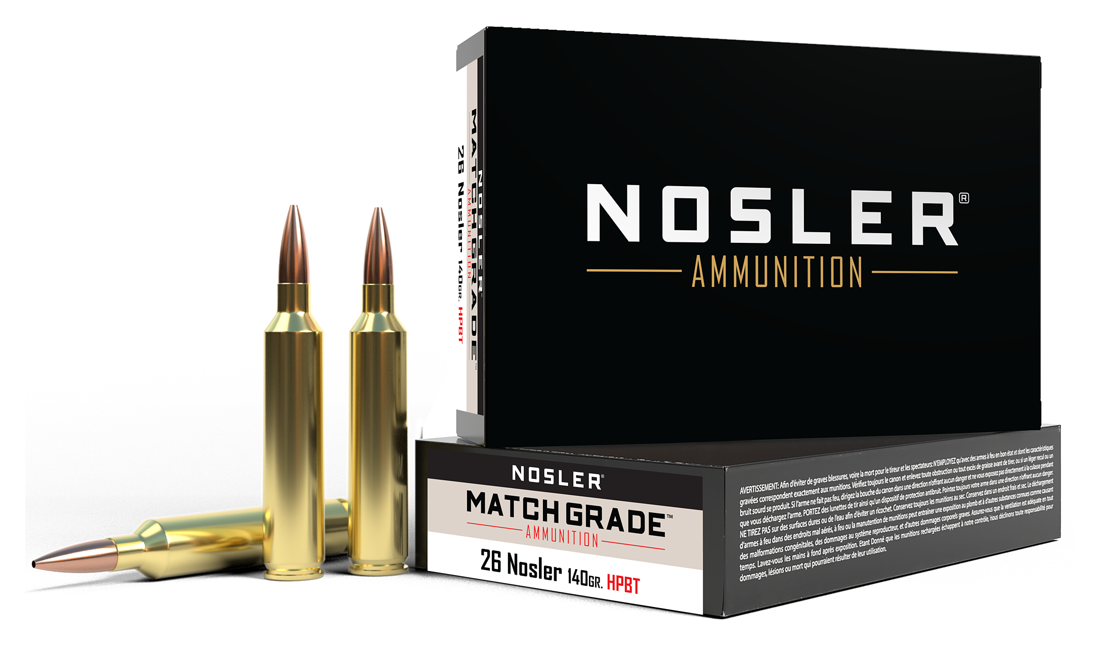 Nosler Match-Grade .26 Nosler 140 Grain Rifle Ammo