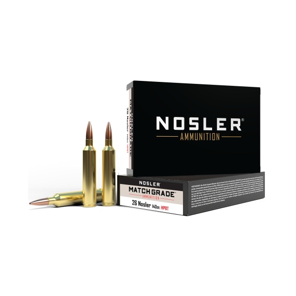 Nosler Match-Grade .26 Nosler 140 Grain Rifle Ammo