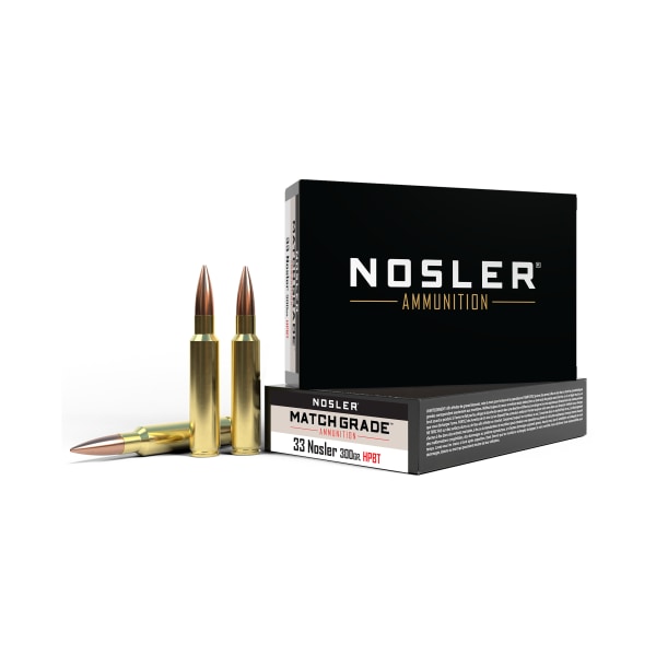 Nosler Match-Grade .33 Nosler 300 Grain Rifle Ammo