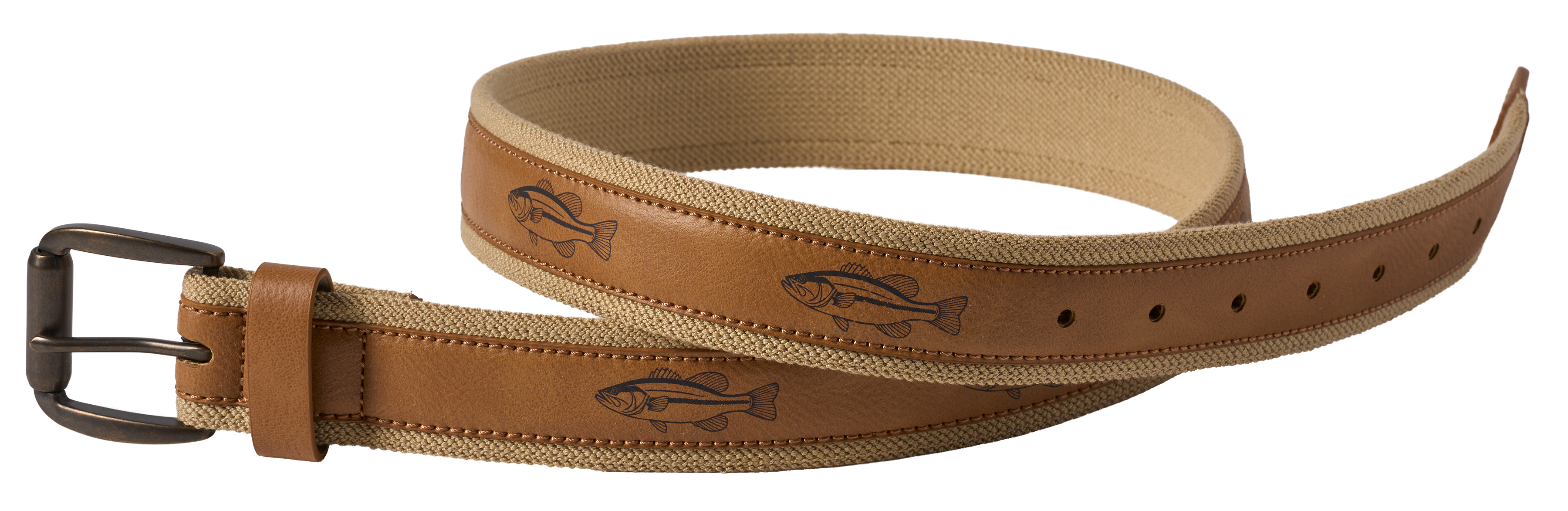 RedHead Stretch Largemouth Bass Belt - Brown/Khaki