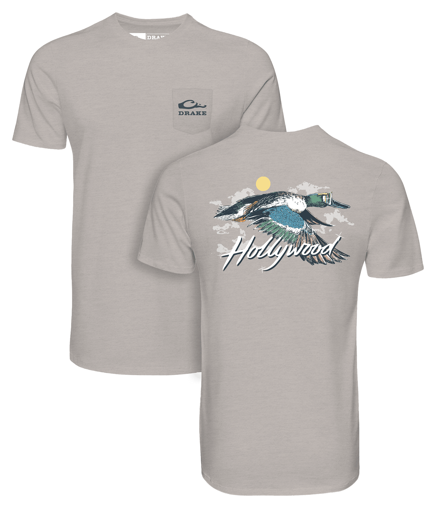 Image of Drake Waterfowl Hollywood Short-Sleeve Pocket T-Shirt - Wind Chime