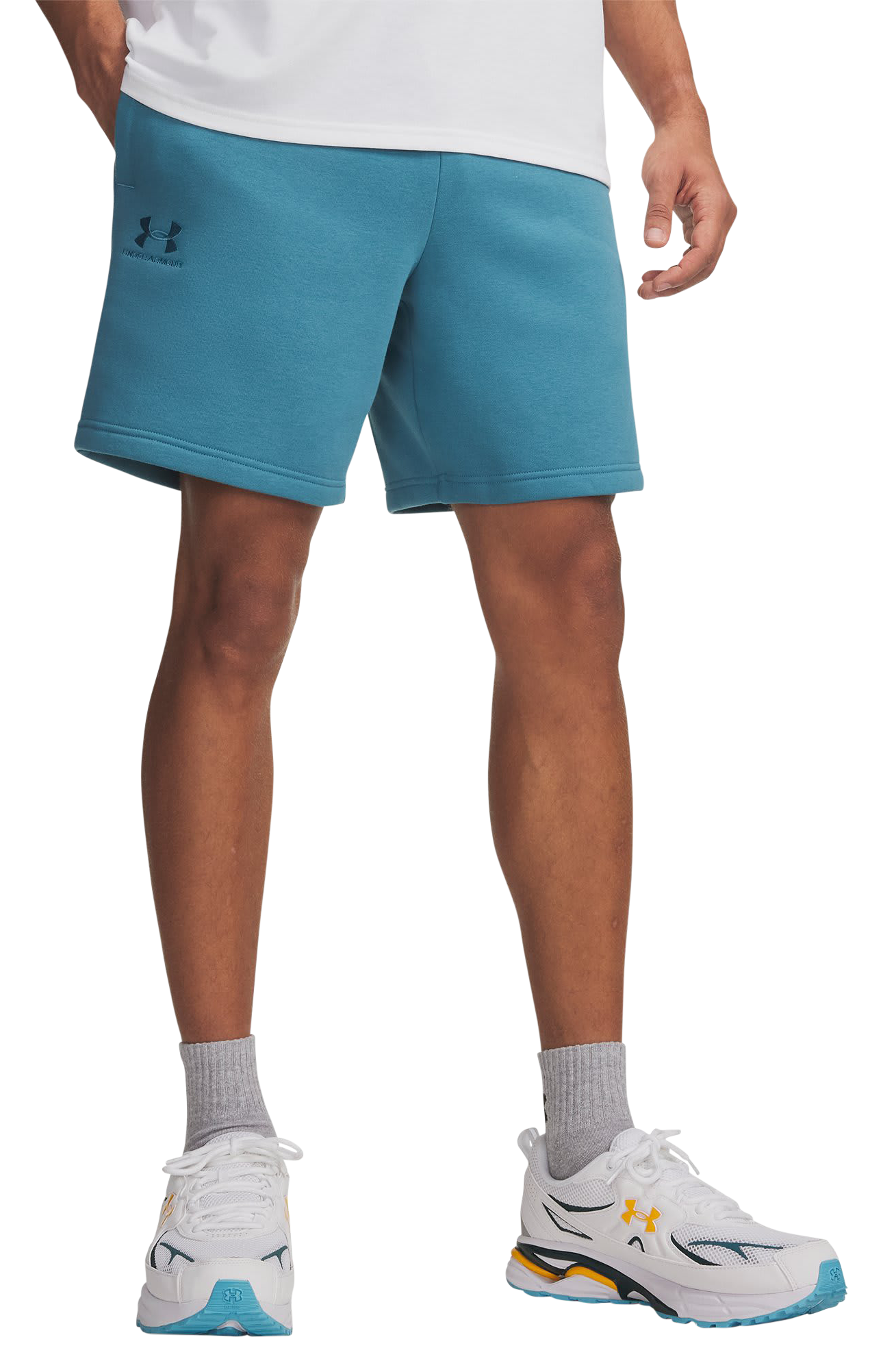 Image of Under Armour Icon Fleece Shorts - Boundless Blue/Boundless Blue