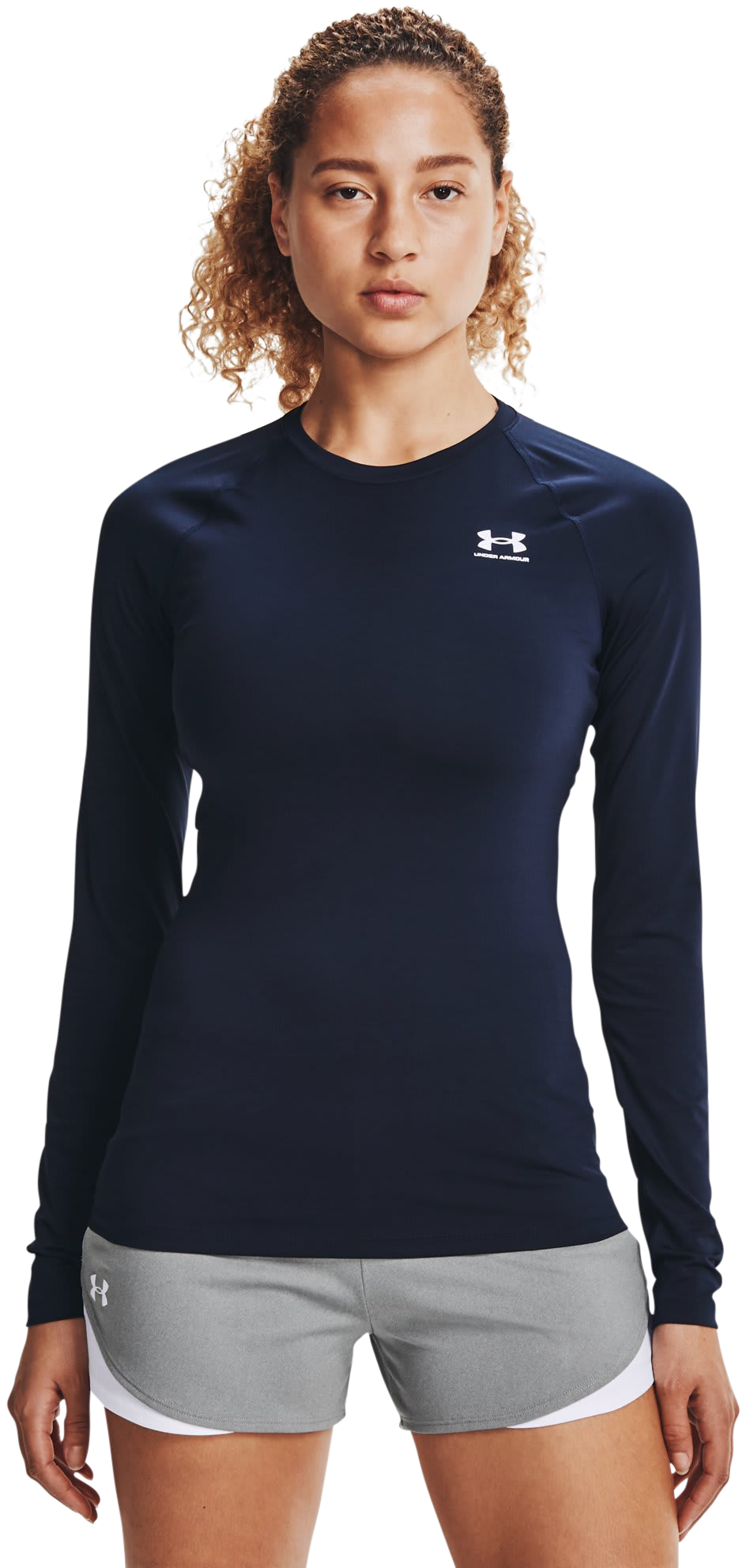 Under Armour Under Armour HeatGear Compression Long-Sleeve Shirt - Midnight Navy/White - $35.00 at Bass Pro Shops