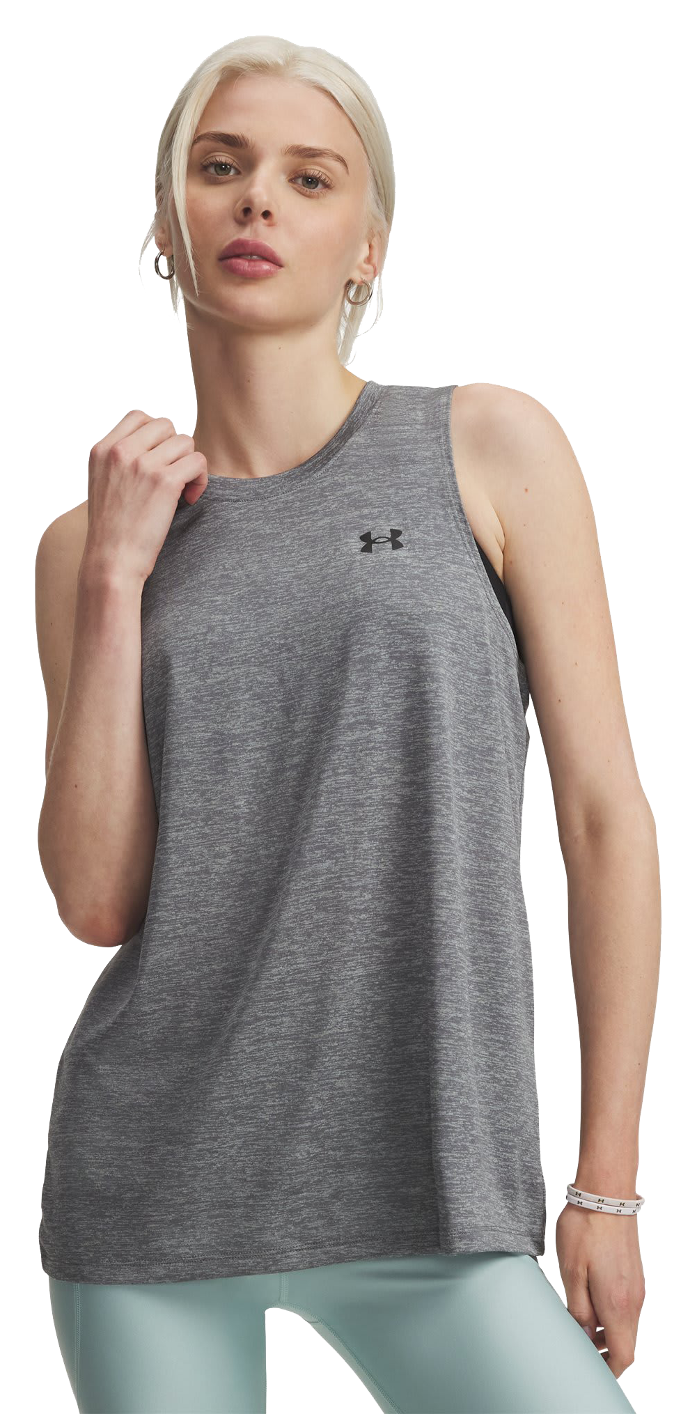 Image of Under Armour UA Tech Twist Tank Top - Clay Green/Black