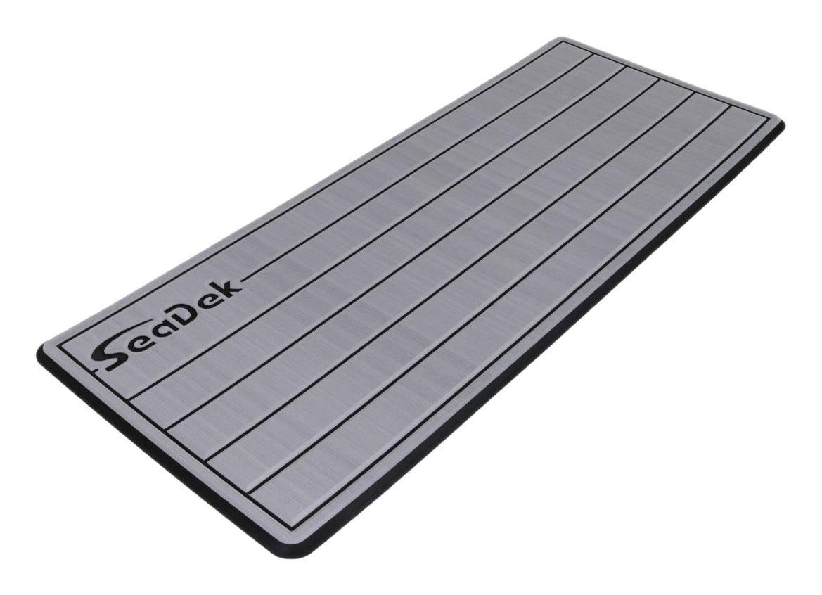 Image of "SeaDek Teak Dual-Density Helm Pad - Storm Gray/Black - 16"" x 39"""