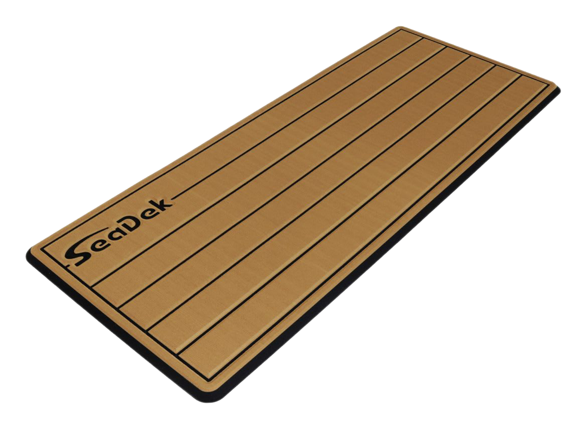 Image of "SeaDek Teak Dual-Density Helm Pad - Mocha/Black - 14"" x 36"""