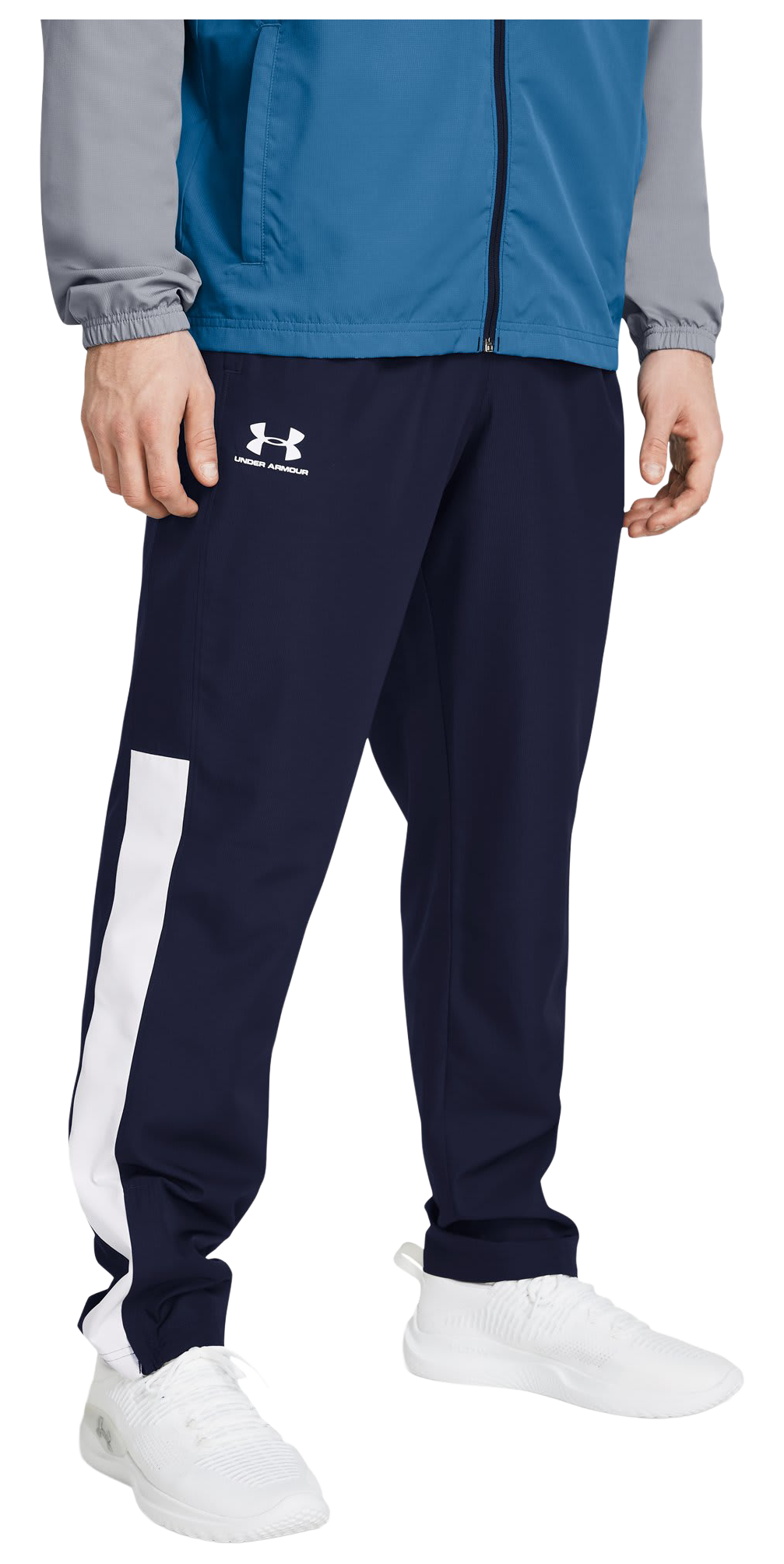 Image of Under Armour Vital Woven Pants - Midnight Navy/White