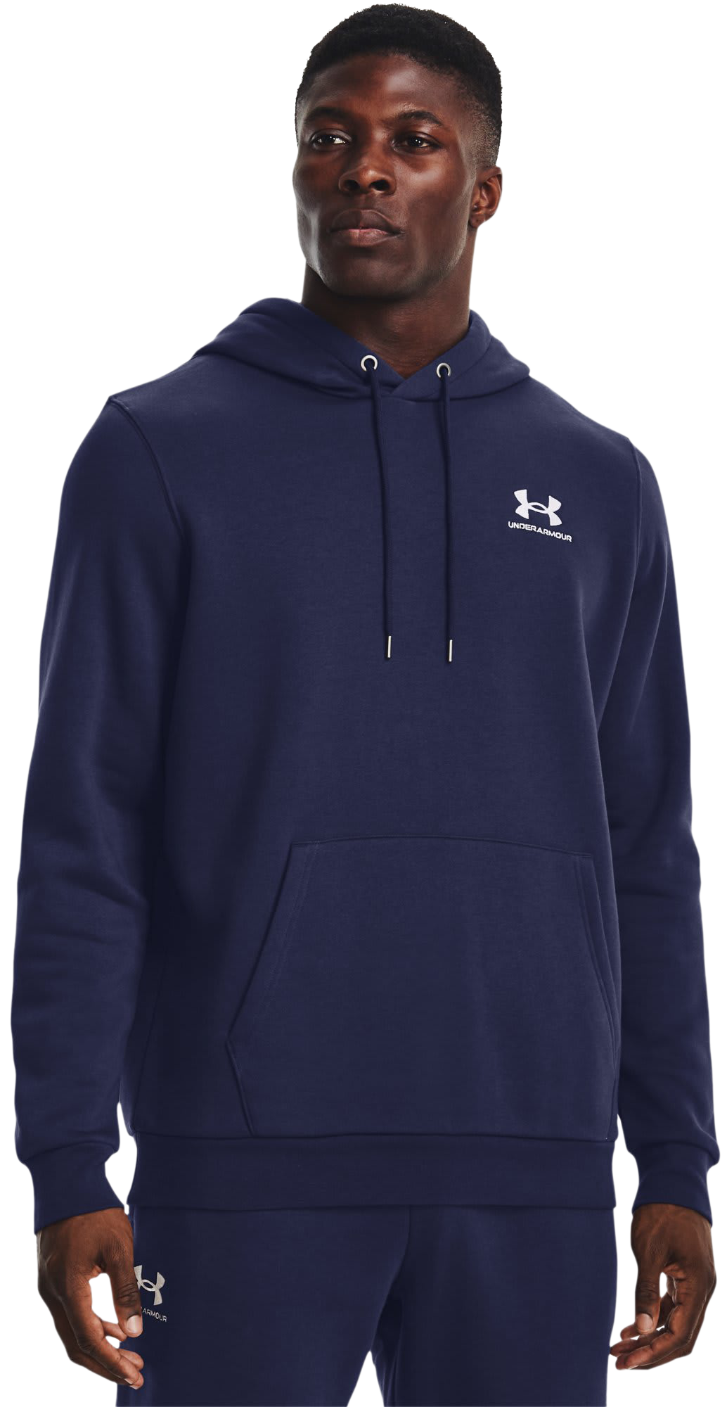 Image of Under Armour Icon Fleece Hoodie - Midnight Navy/White