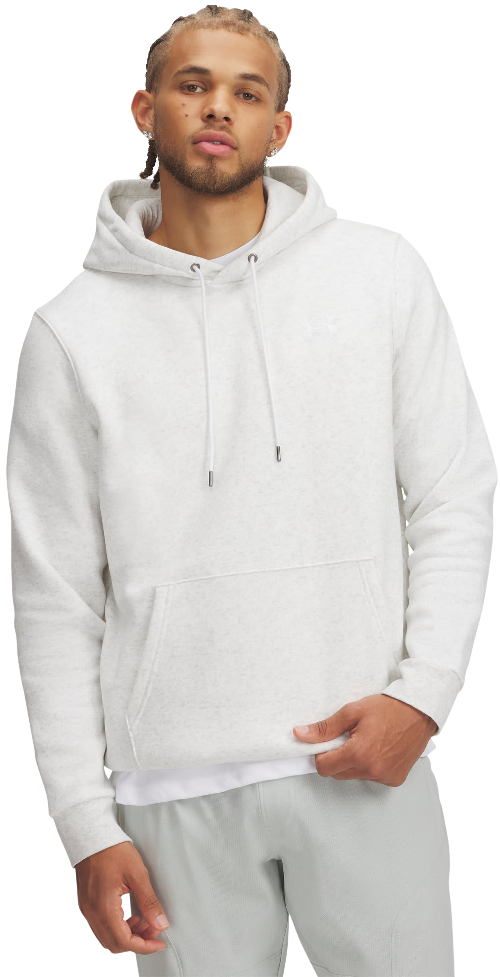 Image of Under Armour Icon Fleece Hoodie - White