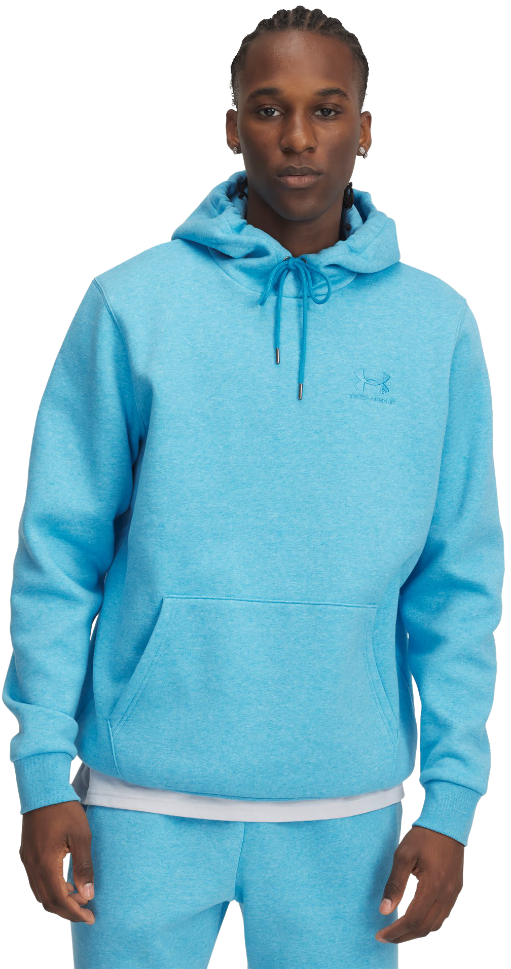 Image of Under Armour Icon Fleece Hoodie - Ether Blue/Ether Blue