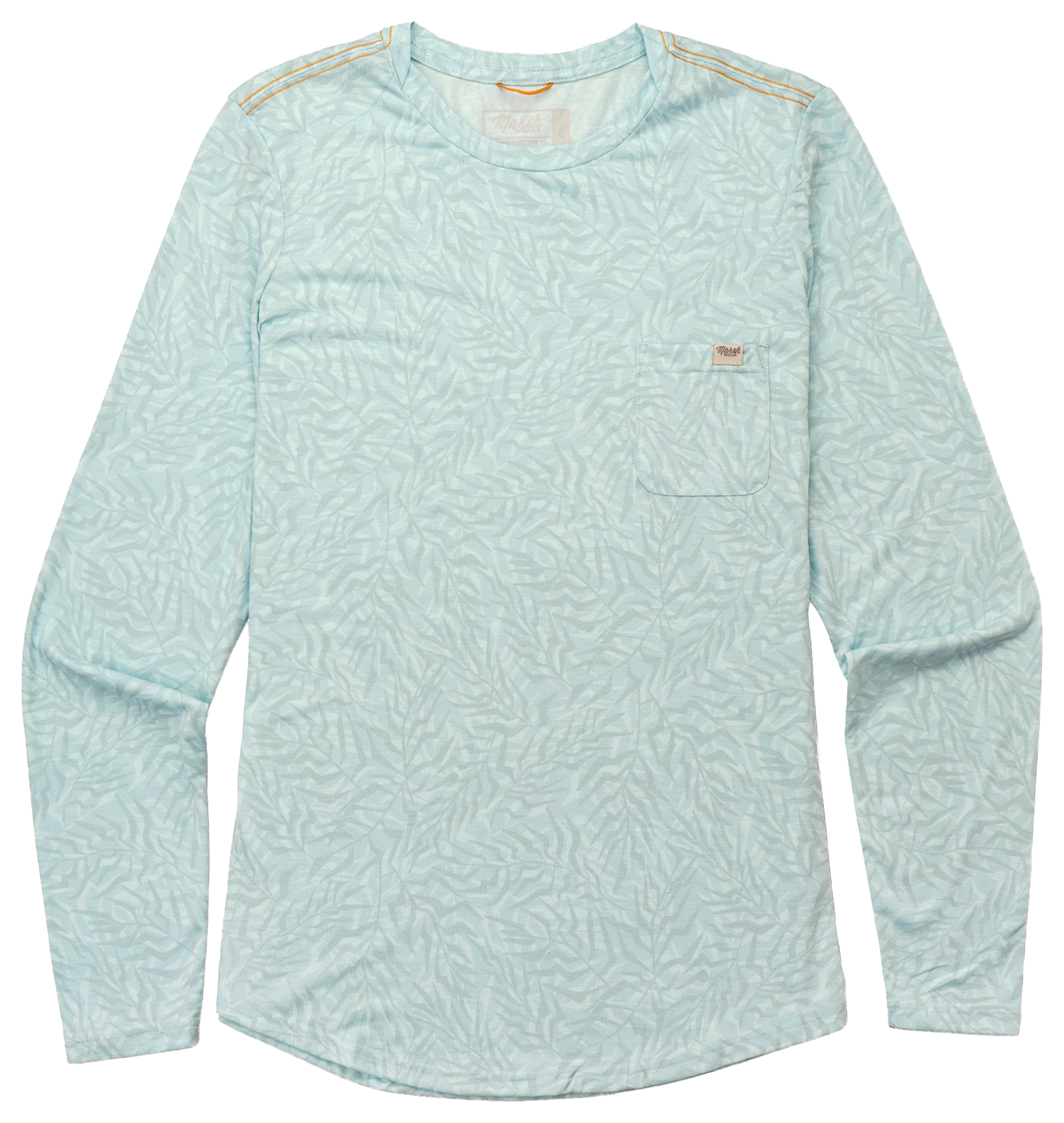 Image of Marsh Wear Buxton Performance Crew-Neck Long-Sleeve Shirt - Silver