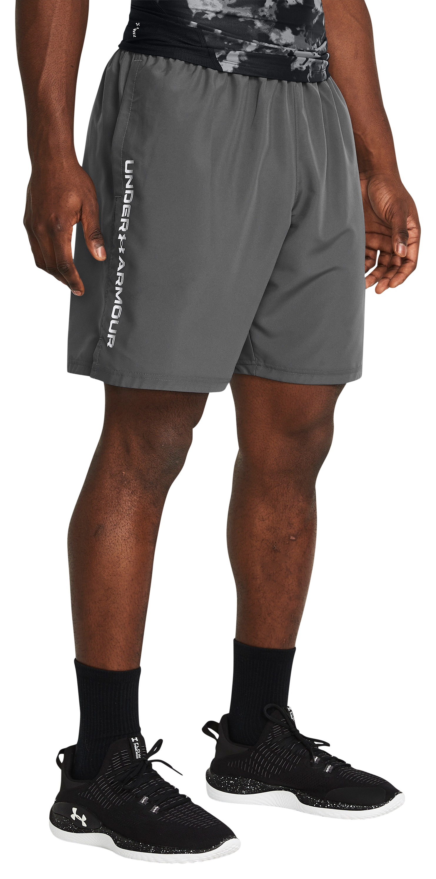 Under Armour Under Armour Tech Woven Wordmark Shorts - Castlerock - $27.98 at Bass Pro Shops