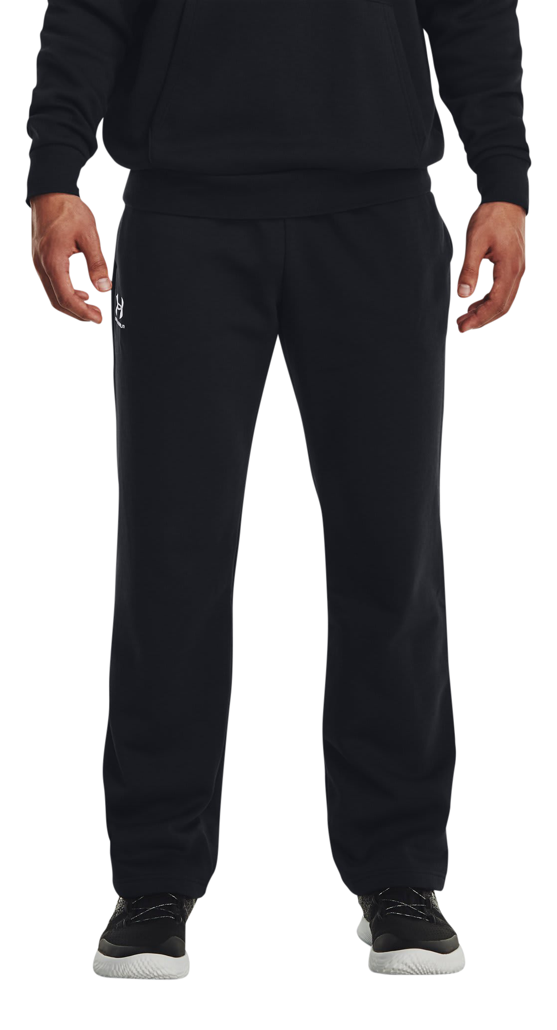 Image of Under Armour Icon Fleece Pants - Mod Gray Light Heather/White