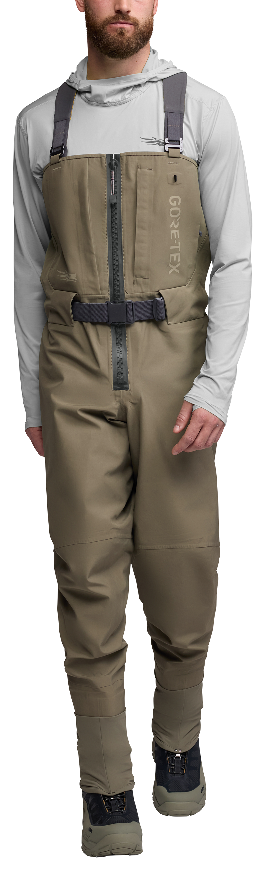Image of SITKA Torrent Pro Zip GTX Stockingfoot Waders for Men - Bark Brown - L - (9-11) - Tall