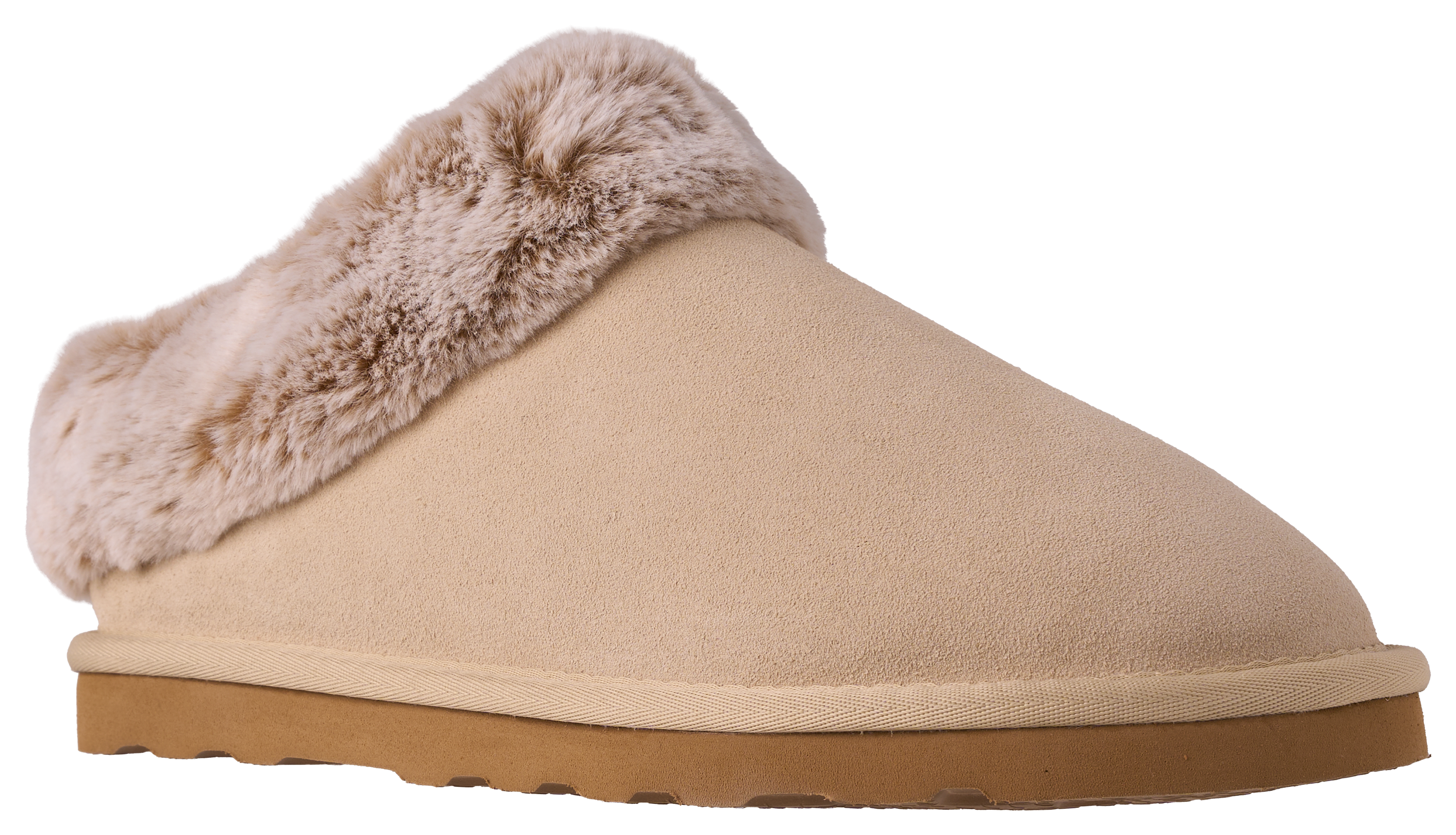 Image of Natural Reflections Lucia Suede Fur-Lined Clogs for Women