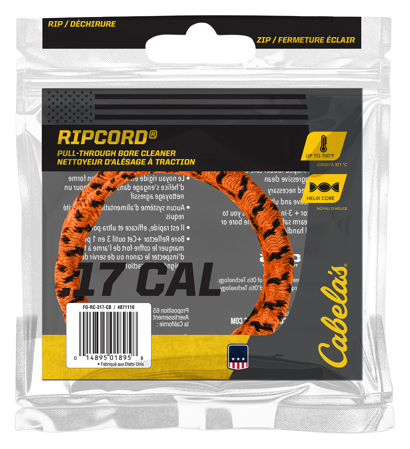 Image of Cabela's Ripcord Pull-Through Bore Cleaner - .17 Cal