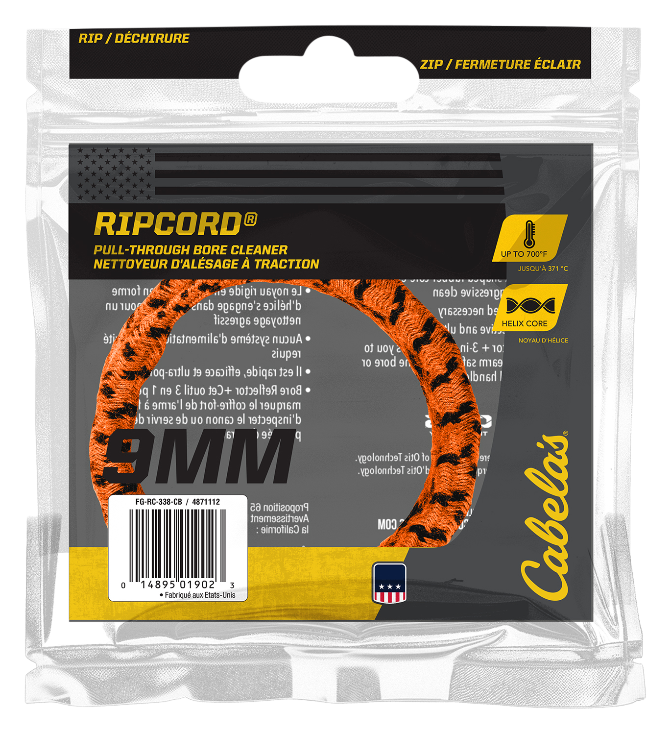 Cabela's Ripcord Pull-Through Bore Cleaner - 9mm/38/357 Cal - Cabela's