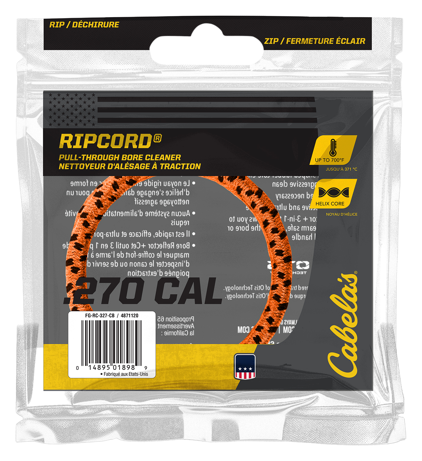Image of Cabela's Ripcord Pull-Through Bore Cleaner - .270-.284/7mm