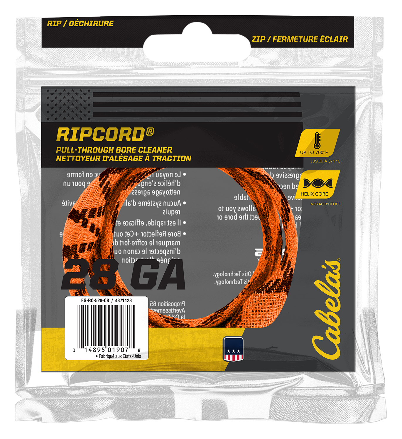 Image of Cabela's Ripcord Pull-Through Bore Cleaner - 28 Gauge