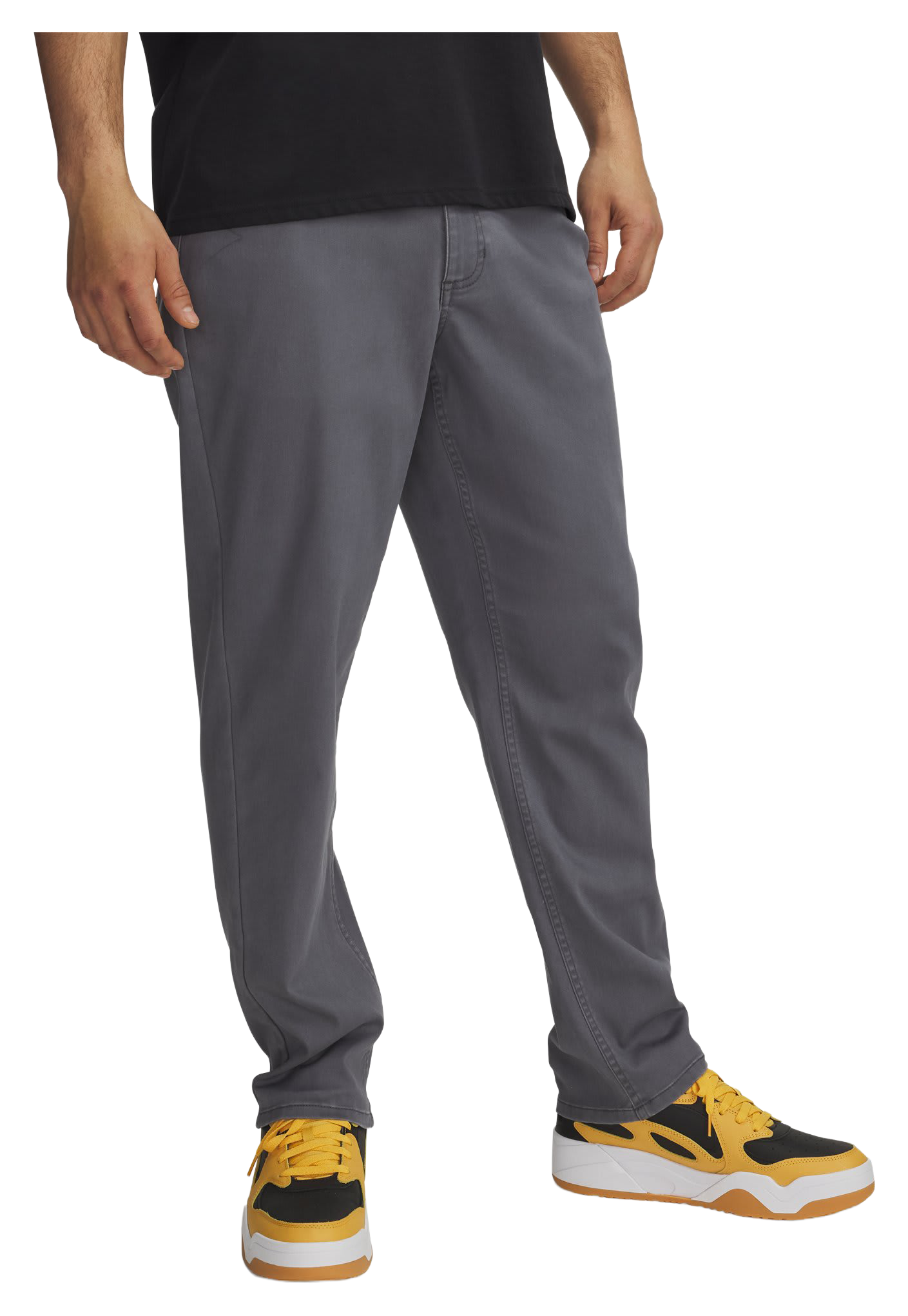 Image of Under Armour Icon Tapered 5-Pocket Pants - Castlerock/Black
