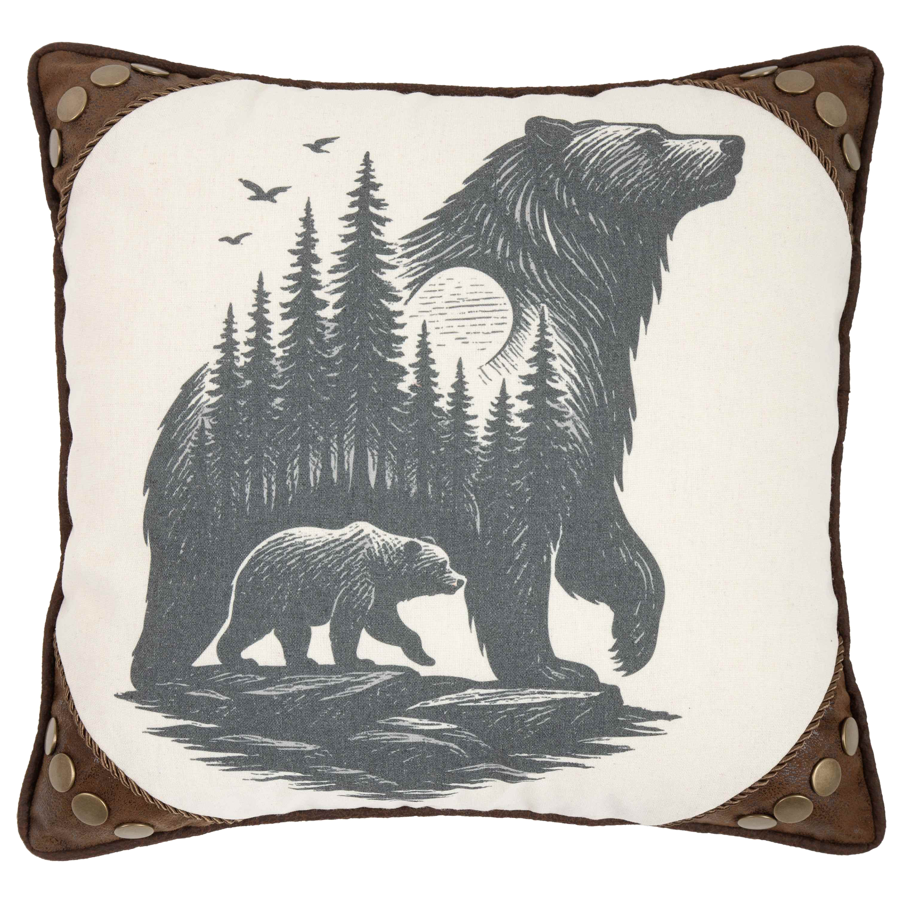 Image of Carstens, Inc. Moon Bear Throw Pillow
