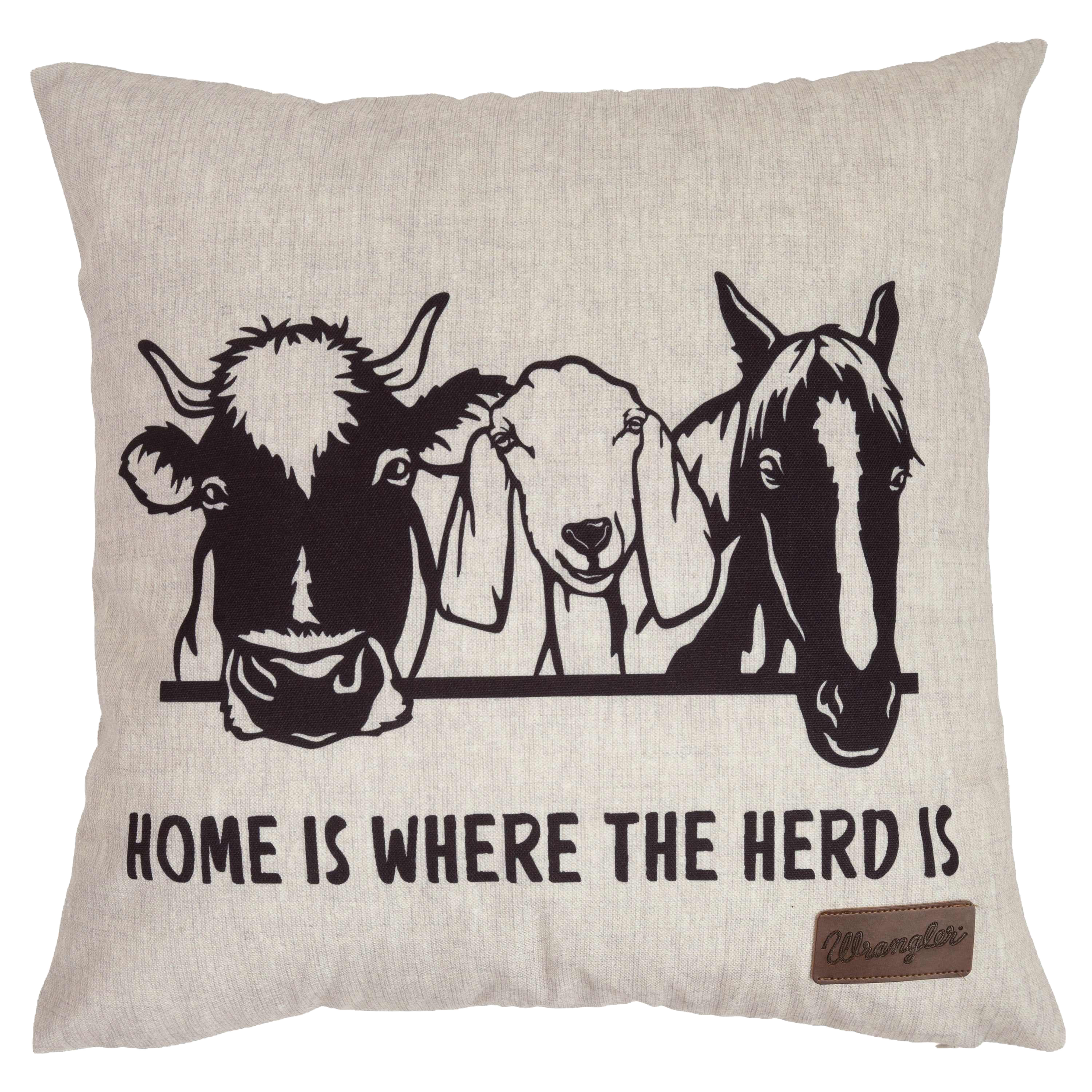 Image of Carstens, Inc. Wrangler Home is Where the Herd is Outdoor Pillow