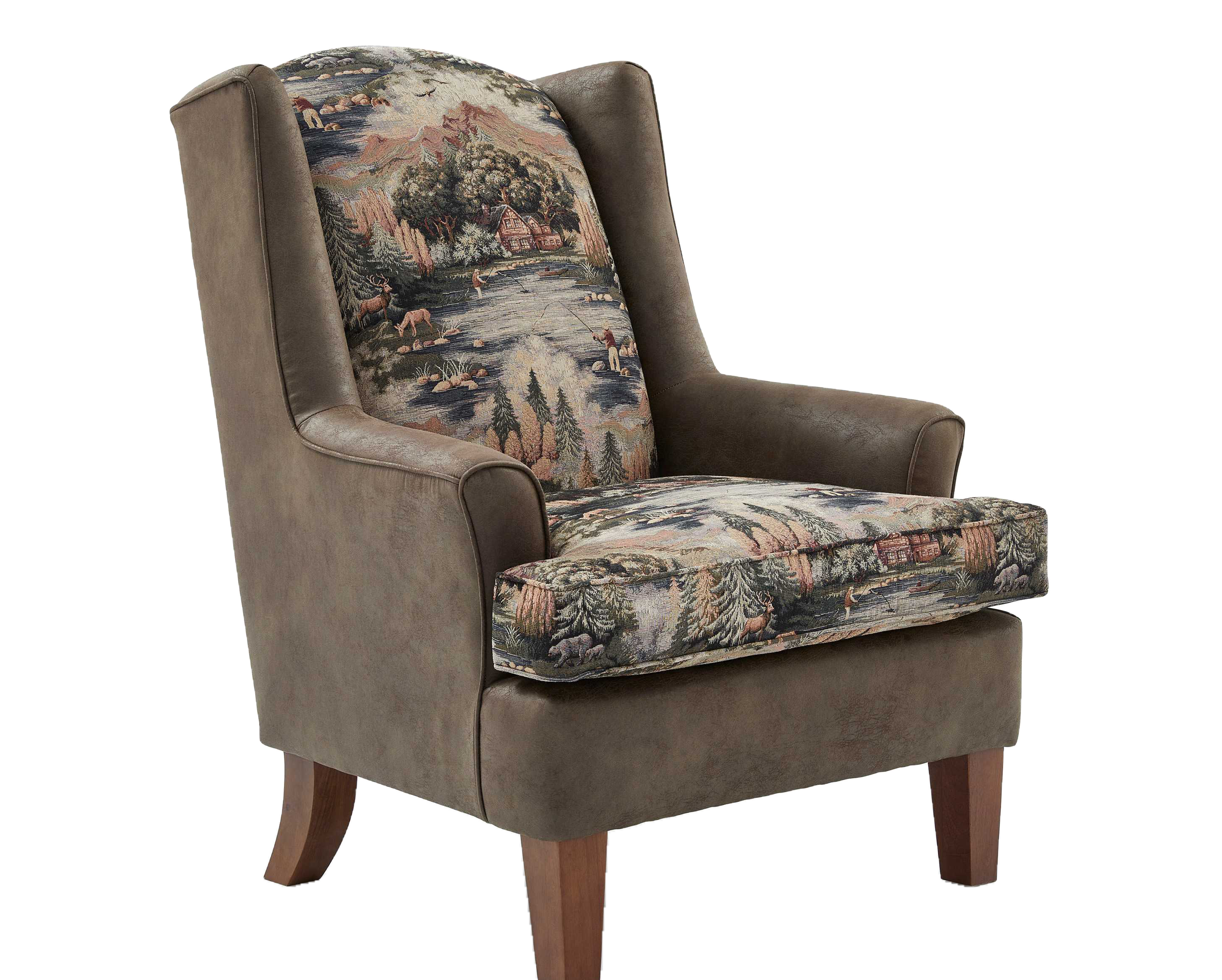 Image of Best Home Furnishings Field & Stream Collection Andrea Nature Wingback Chair