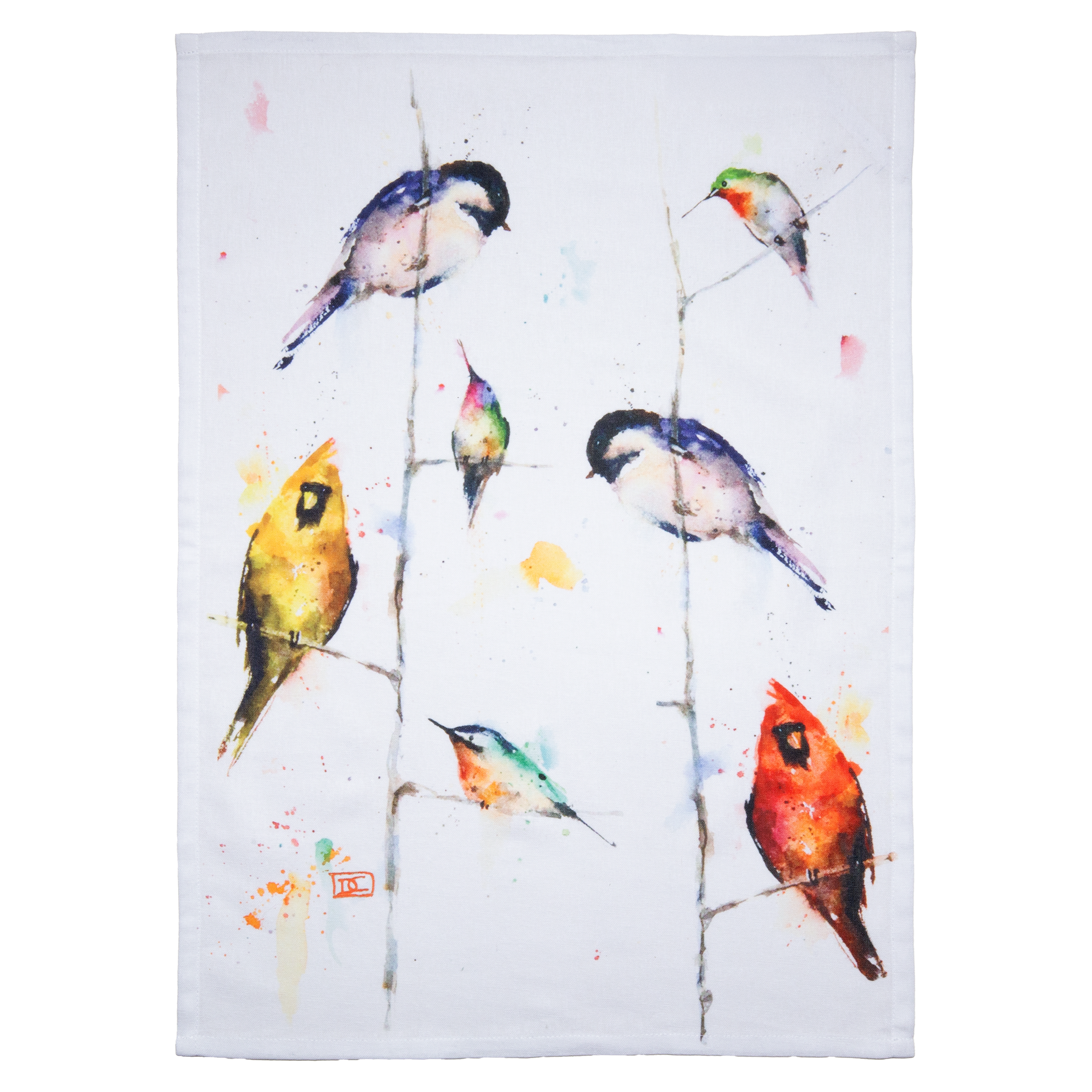 Image of Carstens, Inc. Birds on Branches Tea Towel