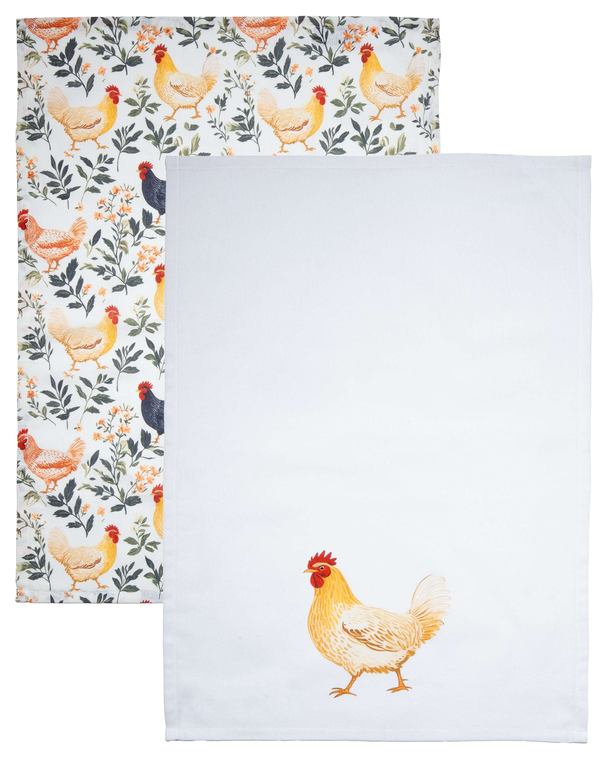 Image of Carstens, Inc. Wrangler Chickens Tea Towels 2-Pack
