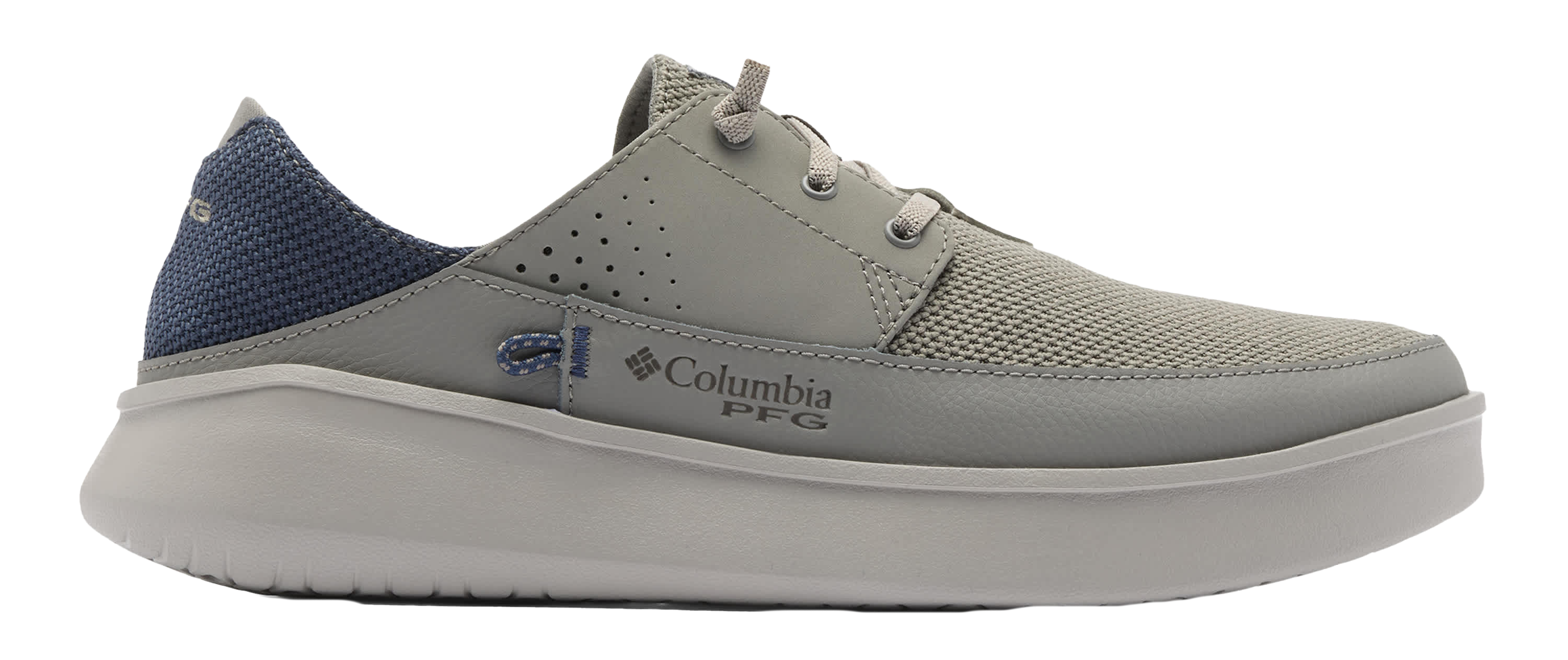 Image of Columbia PFG Boatside Breathe Relaxed Slip-On Shoes for Men - Stratus/Nocturnal