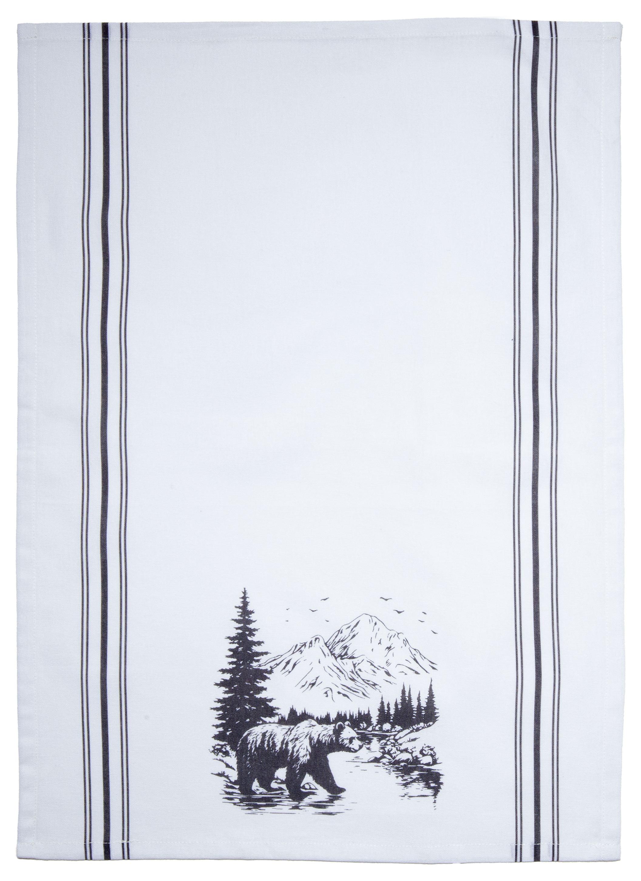 Image of Carstens, Inc. Bear with Stripes Tea Towel