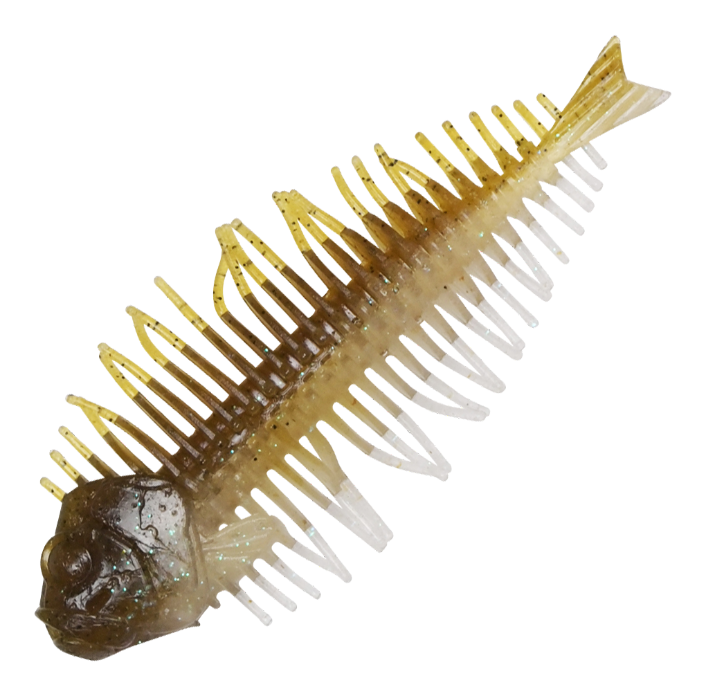 Image of "D Style Geelacanth Bait - Green Pumpkin Fish - 3"""