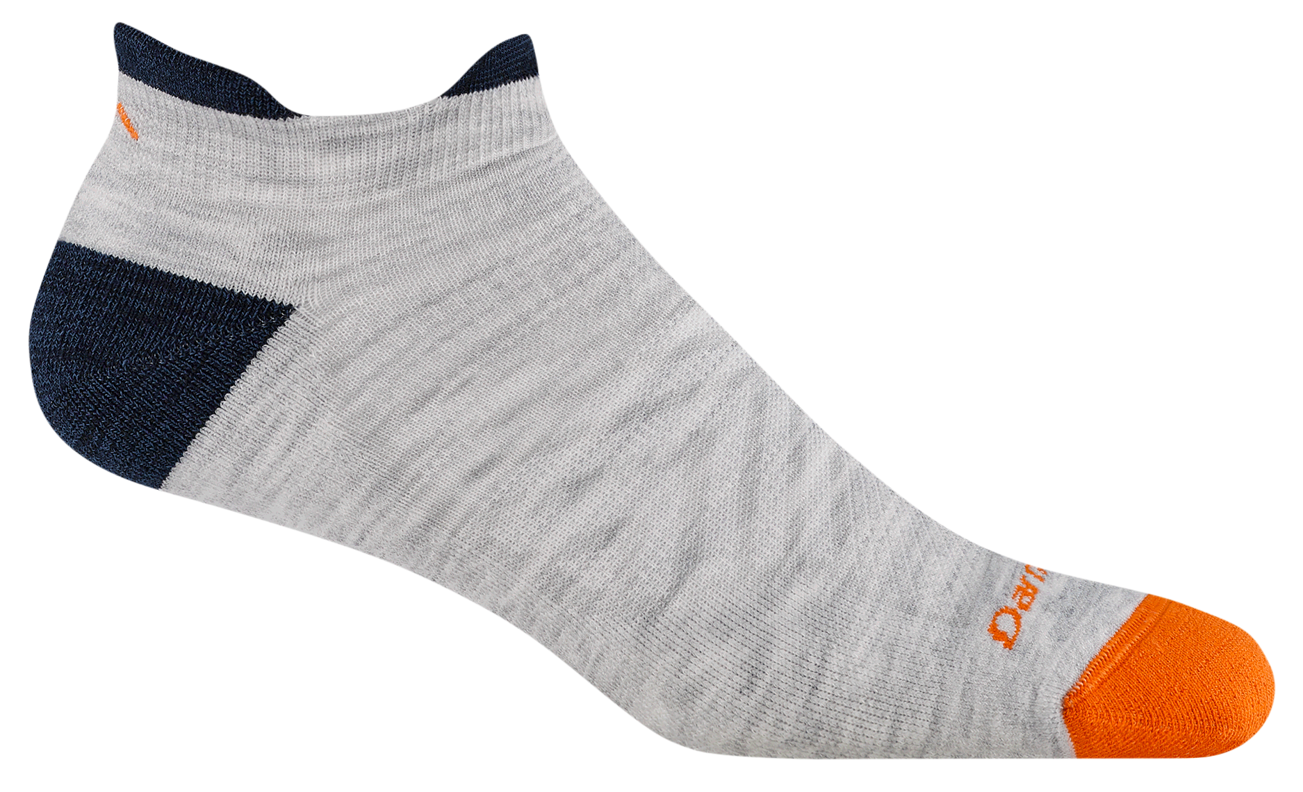 Image of Darn Tough Run No Show Cushioned Ultra-Lightweight Running Socks For Men - Ash