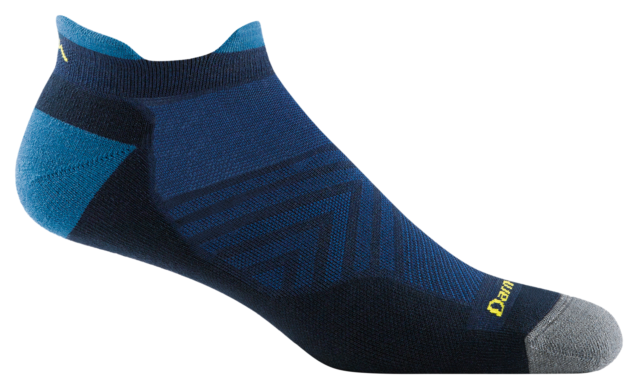 Image of Darn Tough Run No Show Cushioned Ultra-Lightweight Running Socks For Men - Eclipse