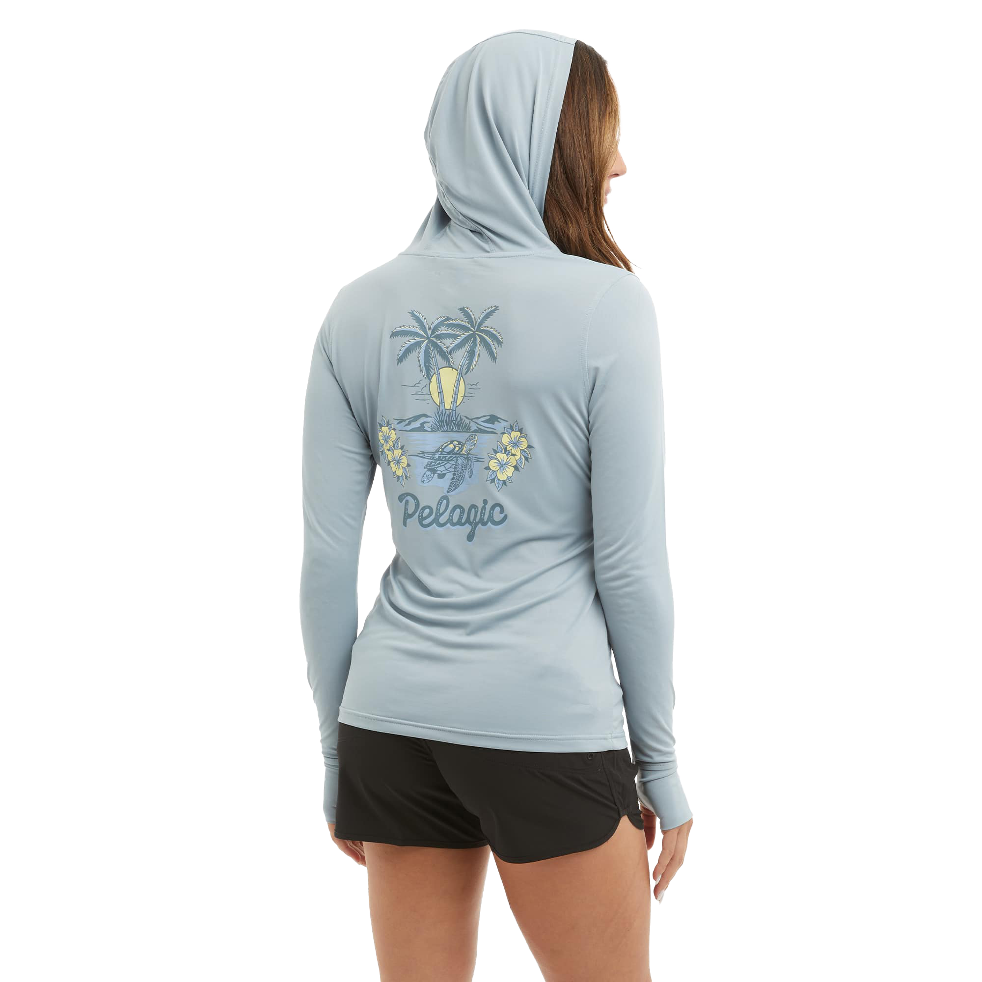 Image of Pelagic Aquatek Isla Tortuga Hooded Fishing Shirt