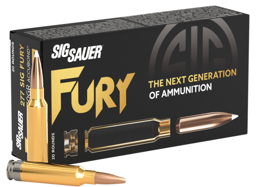 Image of SIG SAUER .277 SIG FURY Hybrid Hunter 150 Grain AccuBond Centerfire Rifle Ammo