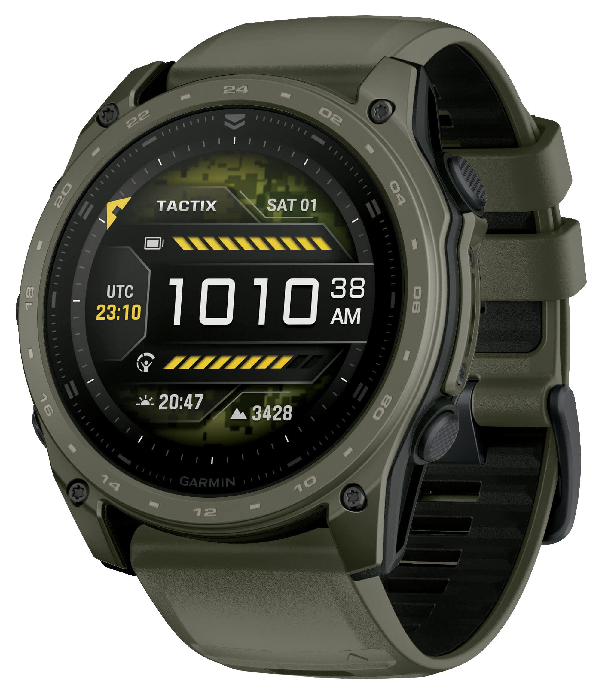 Image of Garmin tactix 8 AMOLED GPS Smartwatch with Applied Ballistics Ultralight Solver and Cerakote Coating - Olive Drab Green