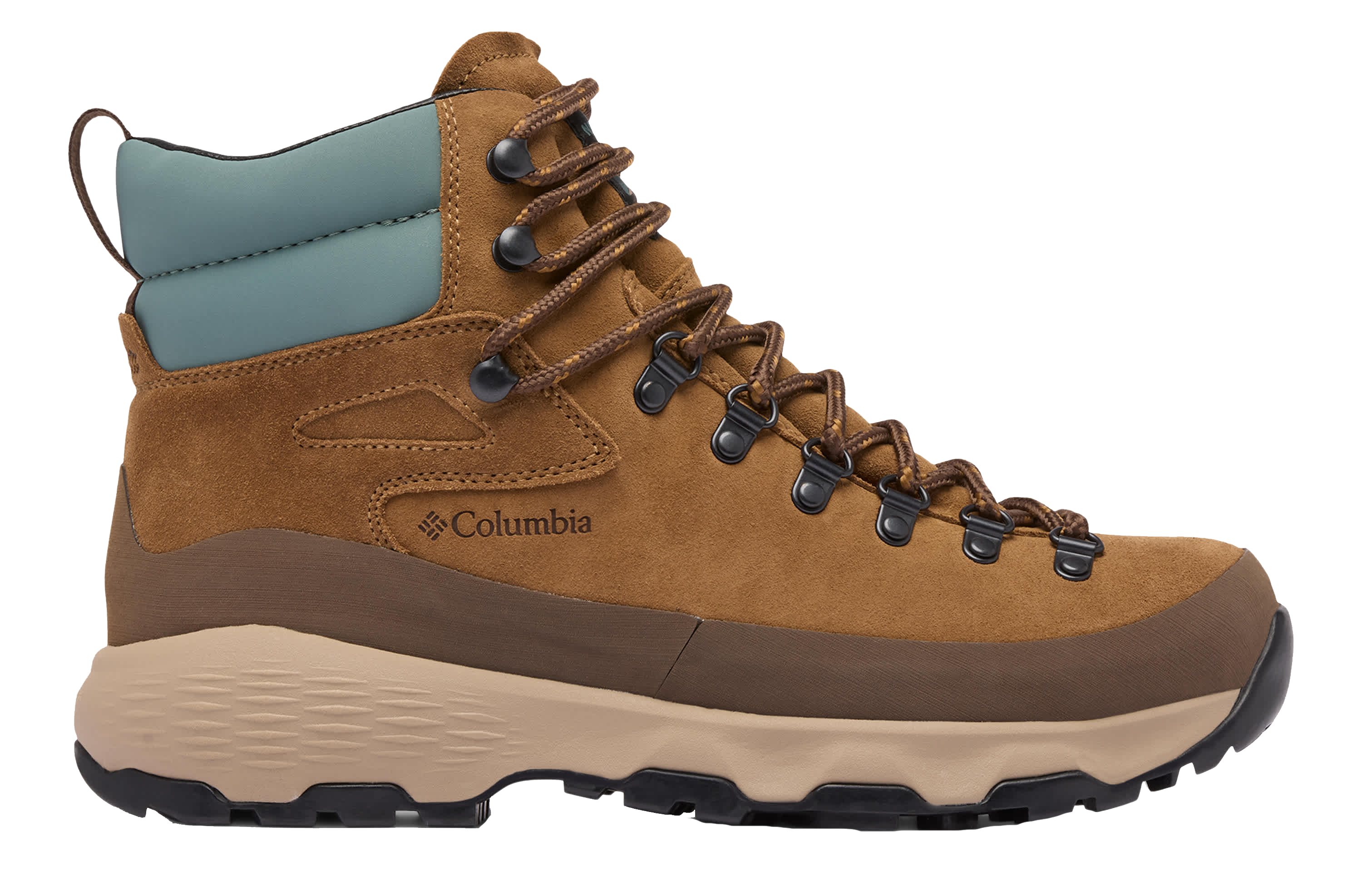 Image of Columbia Newton Alpine PT Waterproof Hiking Boots for Men - Light Brown/Metal