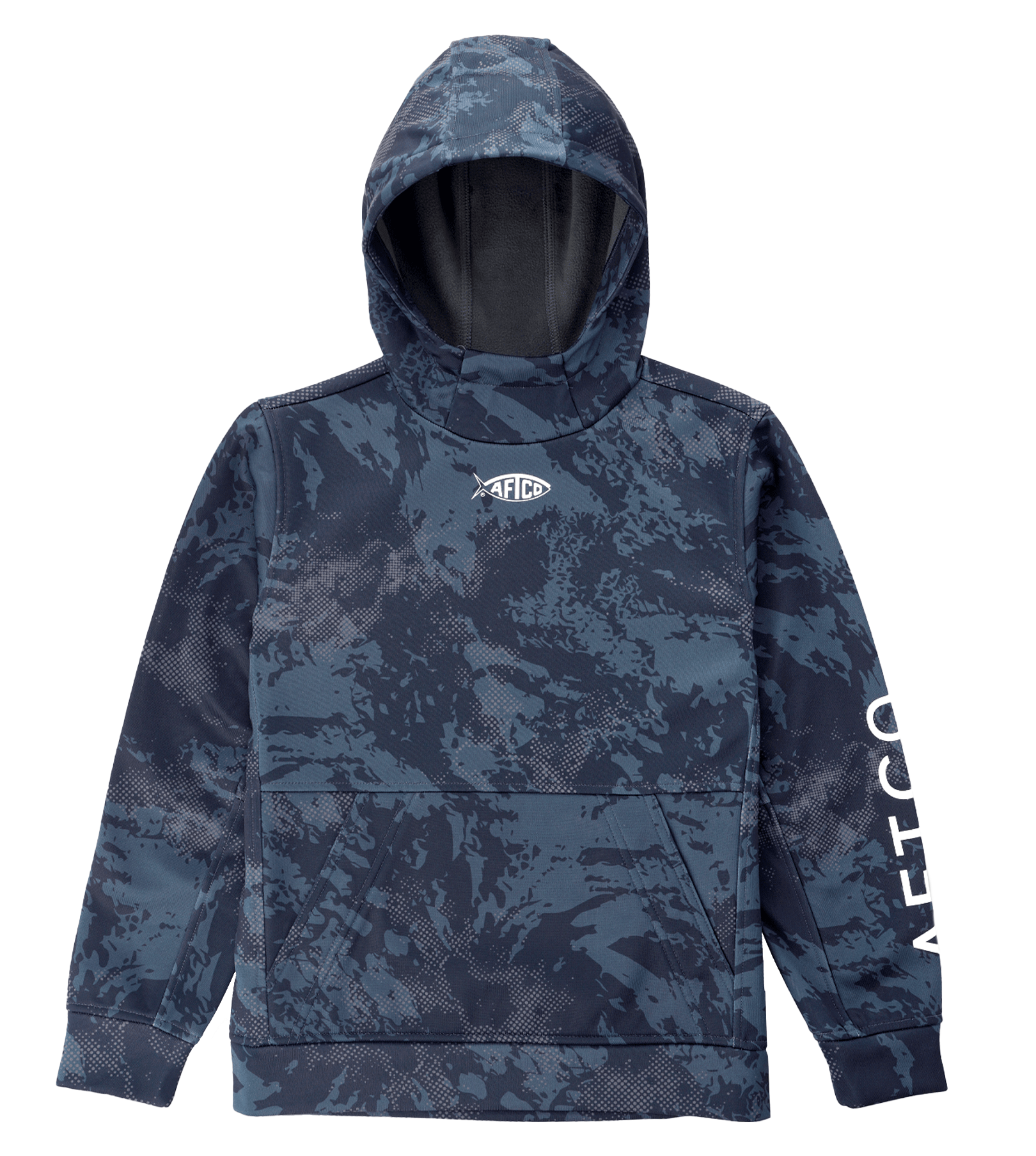 Image of AFTCO Shadow Tactical Hoodie for Kids - Naval Storm Camo