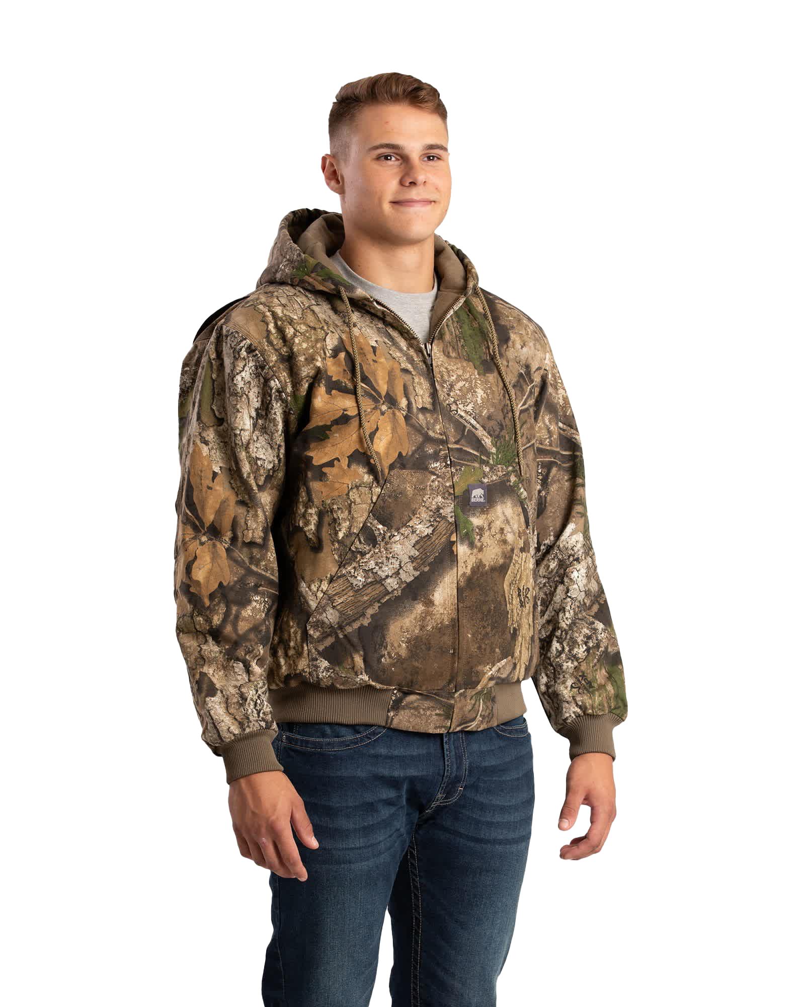 Image of Berne Heritage Duck Hooded Jacket - Realtree APX
