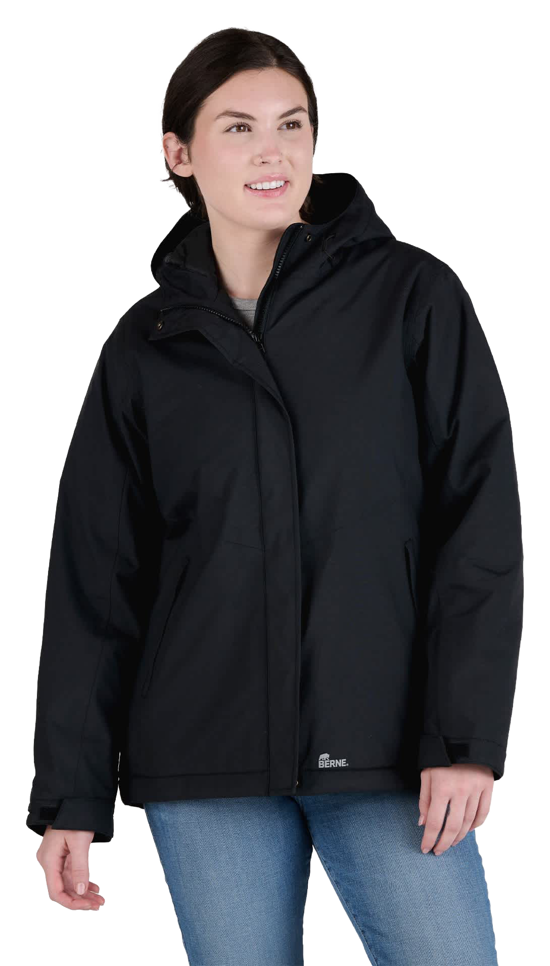 Image of Berne Weather Warrior Hooded Jacket - Black