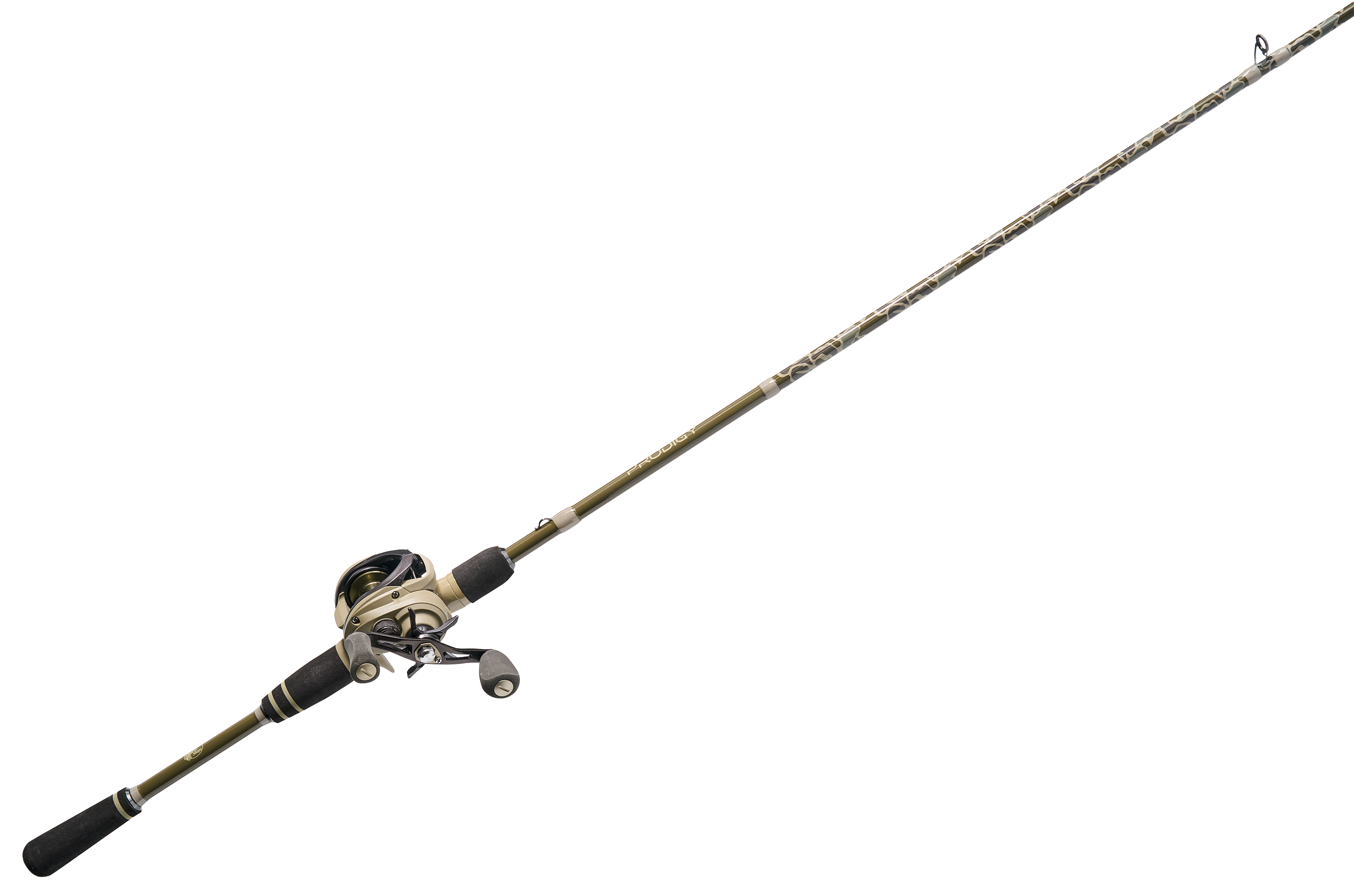 Bass Pro Shops Prodigy Baitcast Combo in Green Fish Camo - 7' - Medium