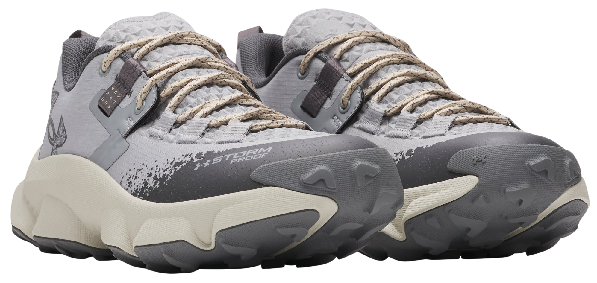 Image of Under Armour Charged Expanse Waterproof Trail Running Shoes for Women - Steel/Khaki Base/Castlerock